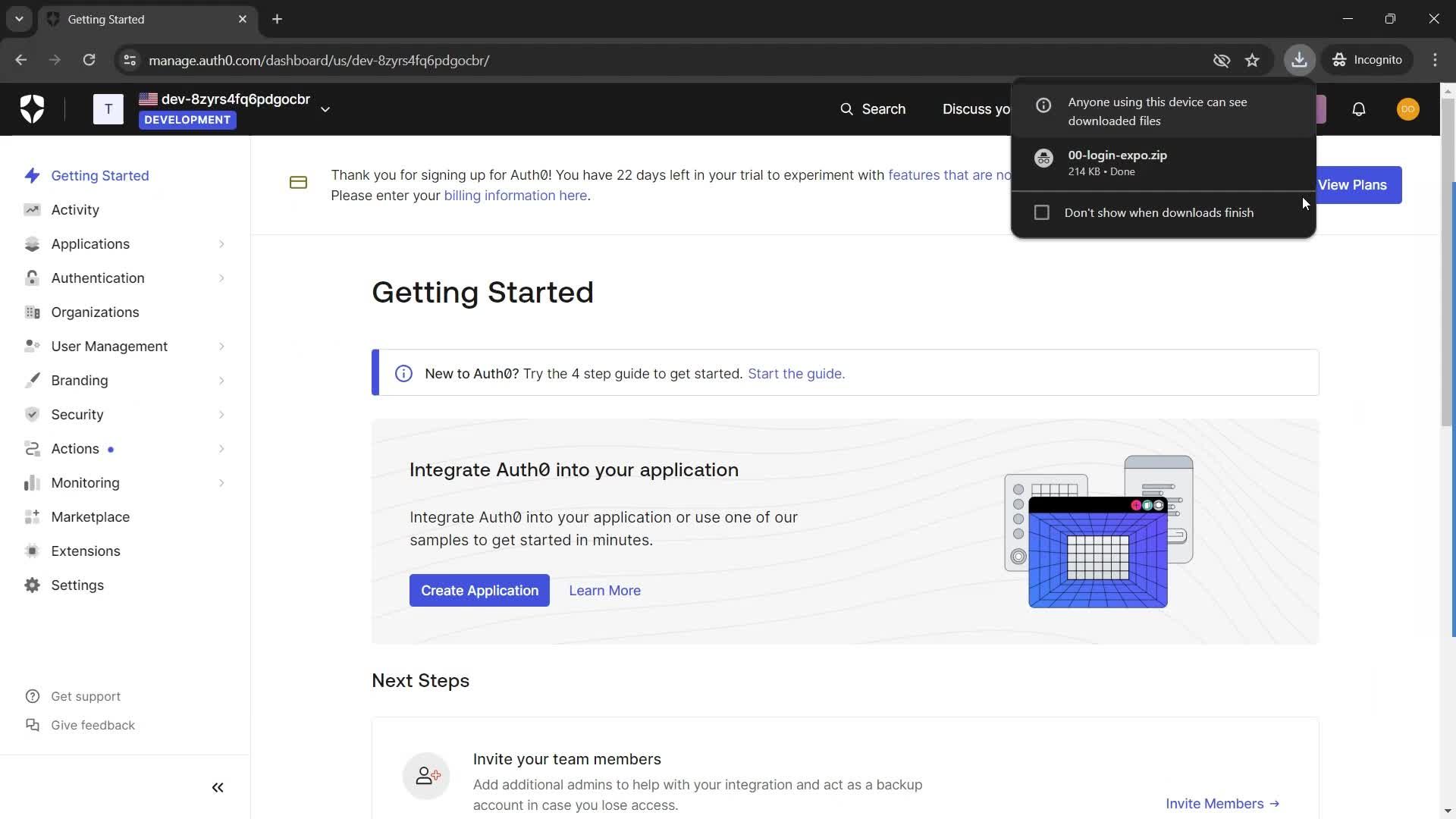 Onboarding screenshot