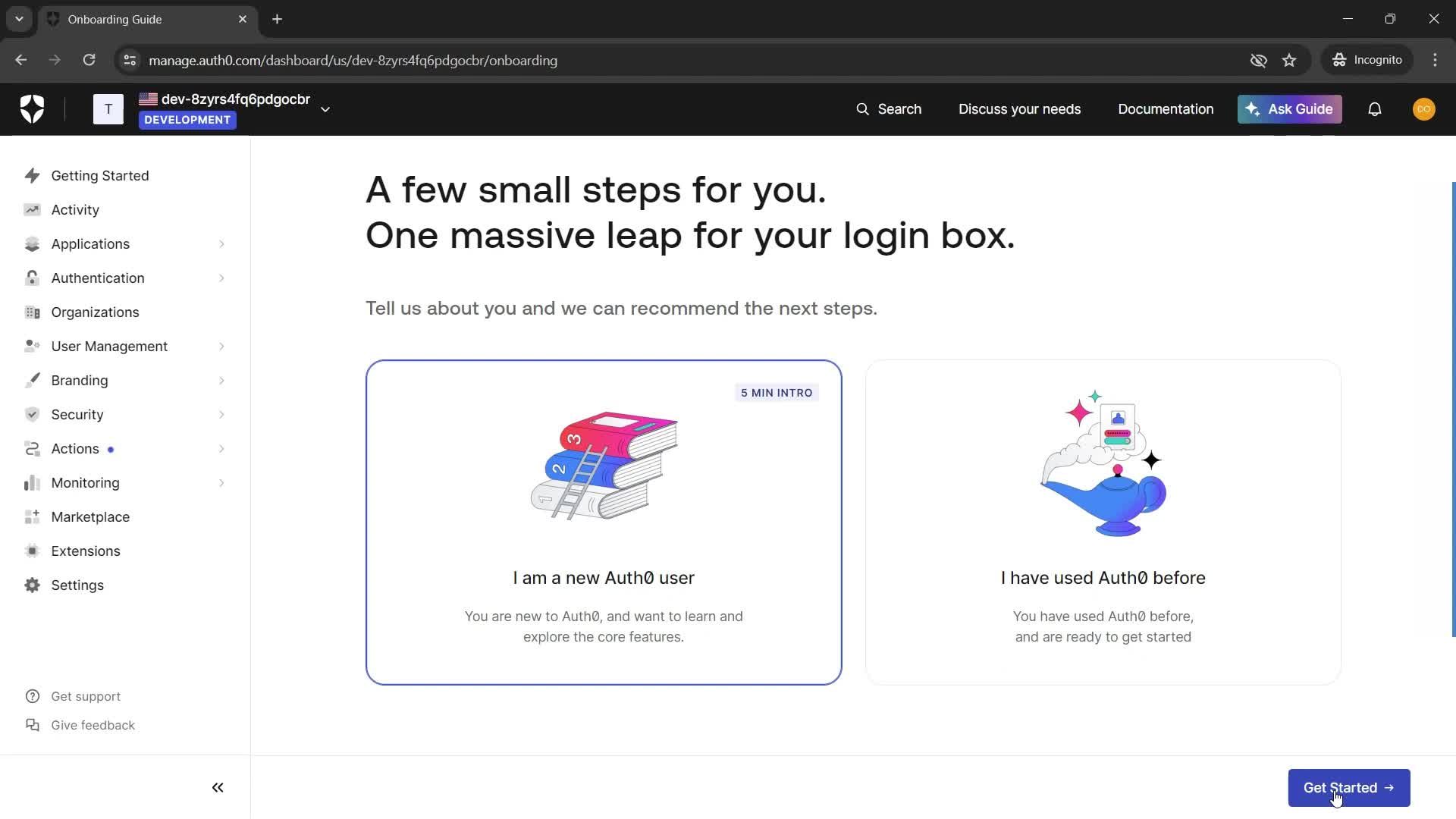 Onboarding screenshot