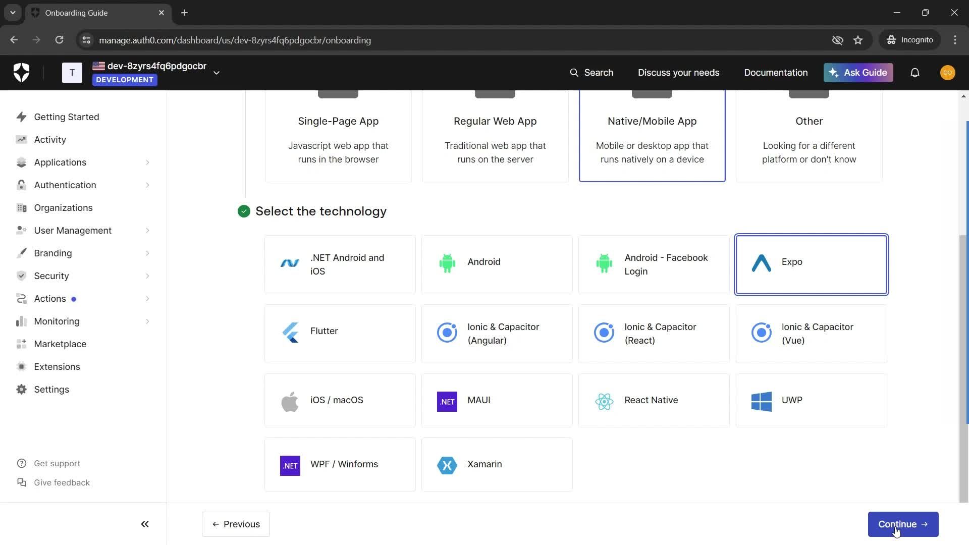 Onboarding screenshot