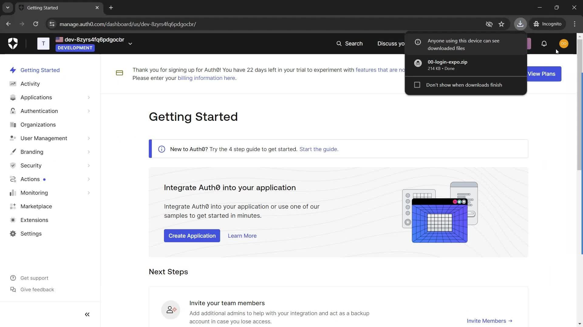 Onboarding screenshot