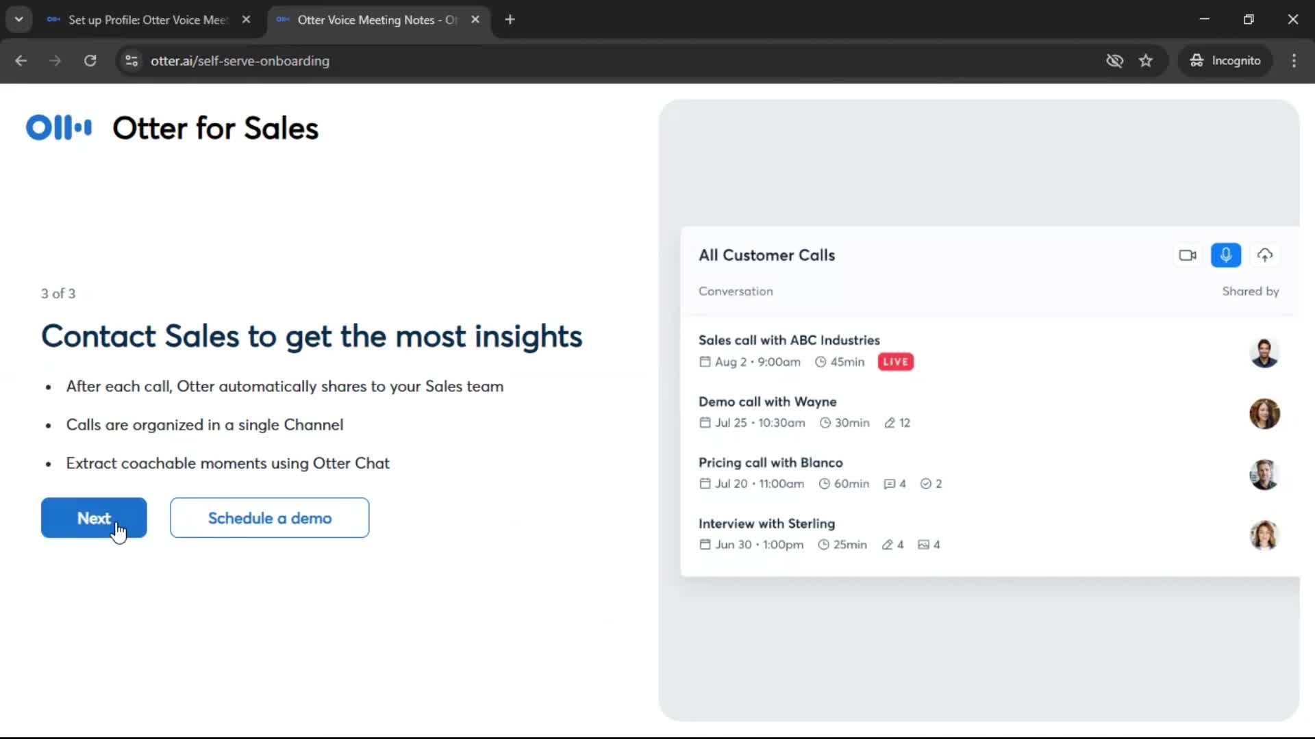 Onboarding screenshot