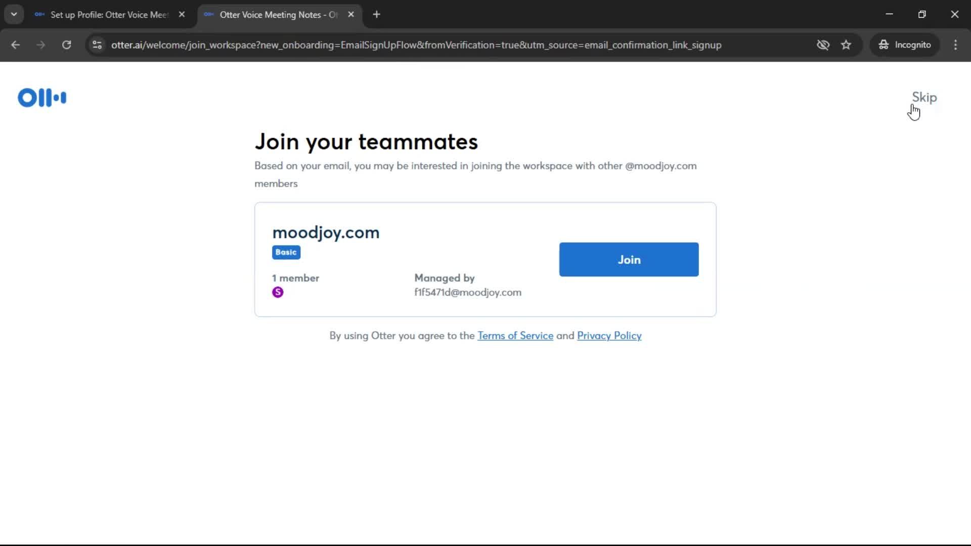 Onboarding screenshot