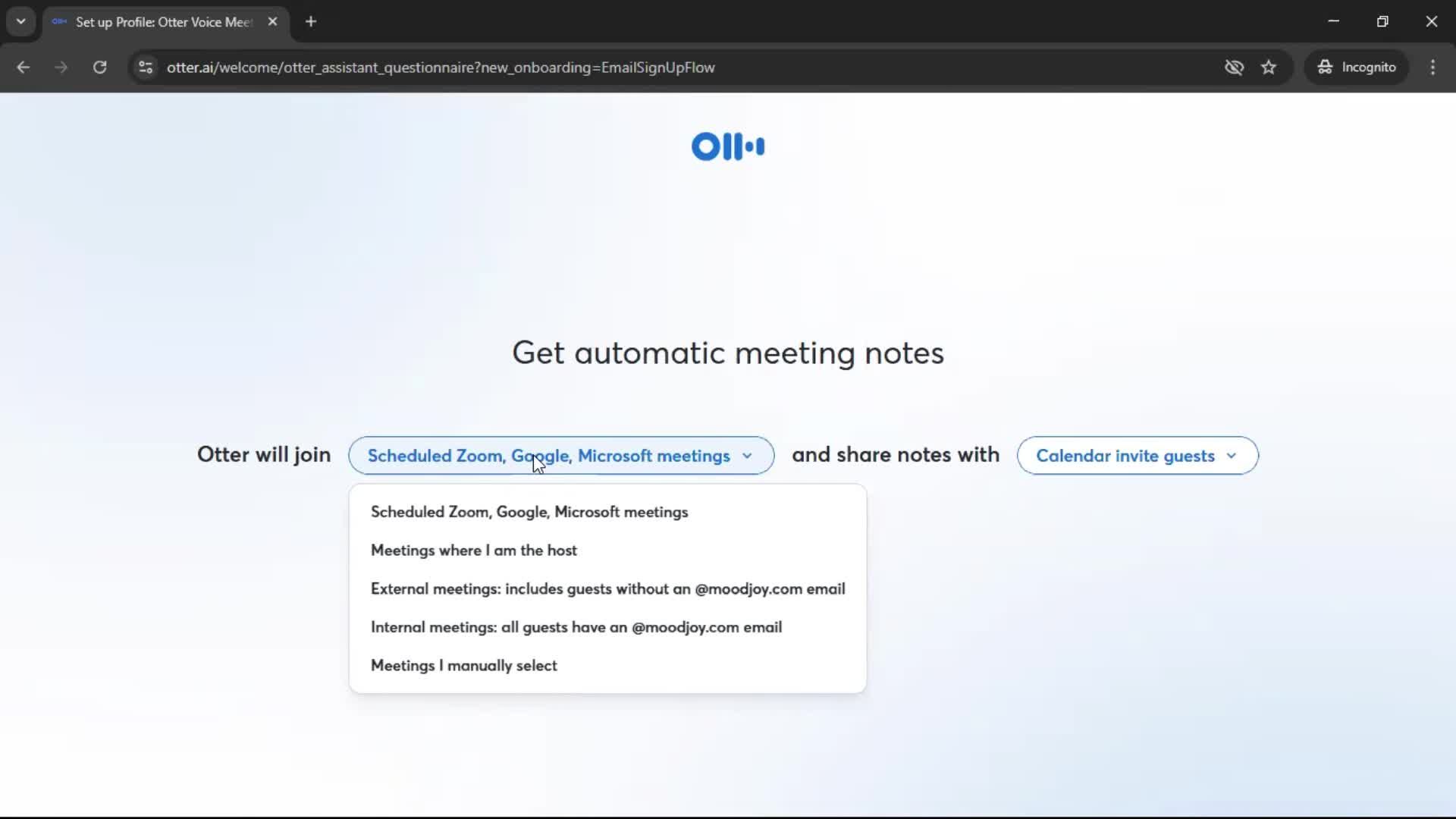 Onboarding screenshot