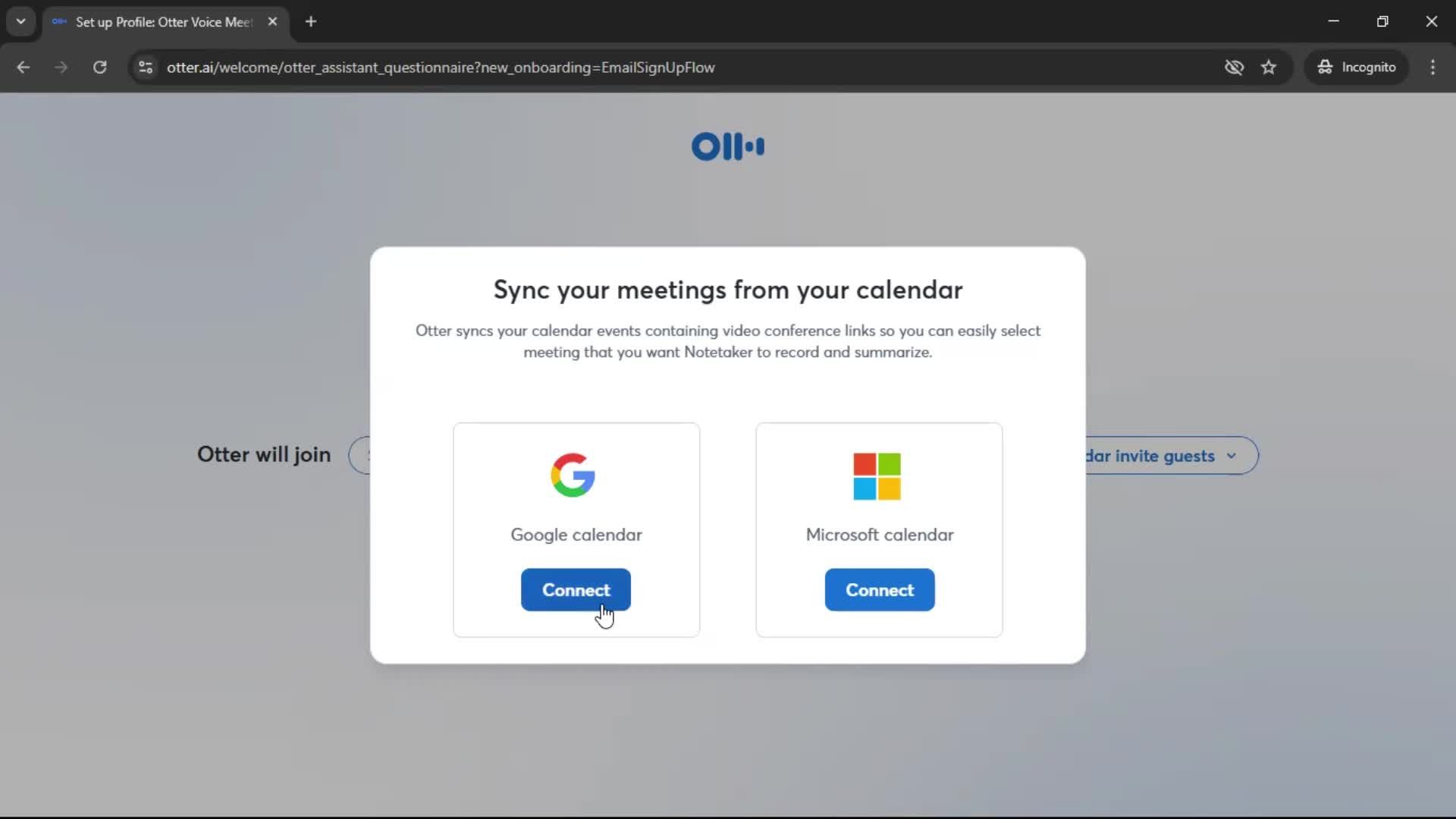 Onboarding screenshot