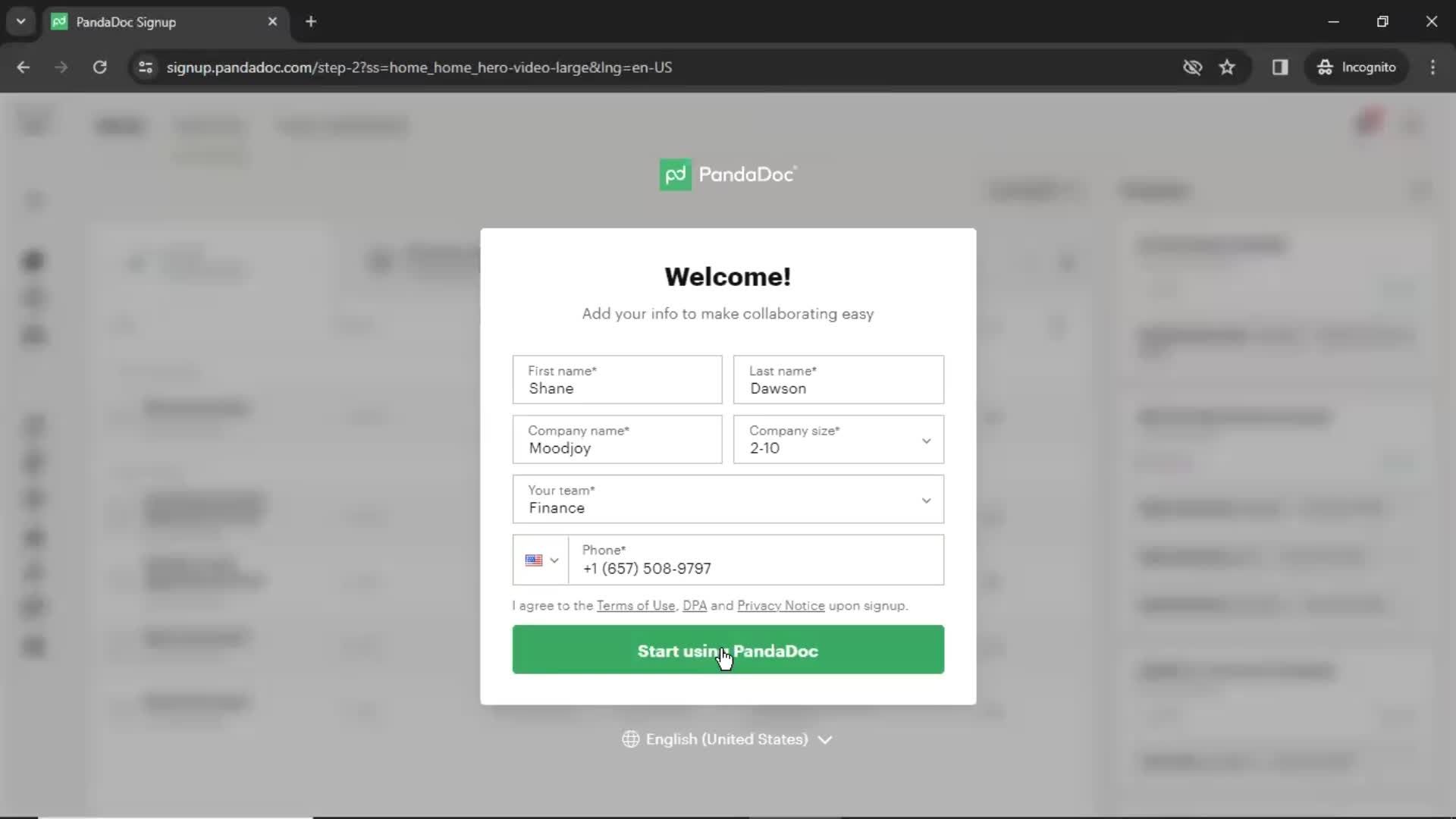 Onboarding screenshot