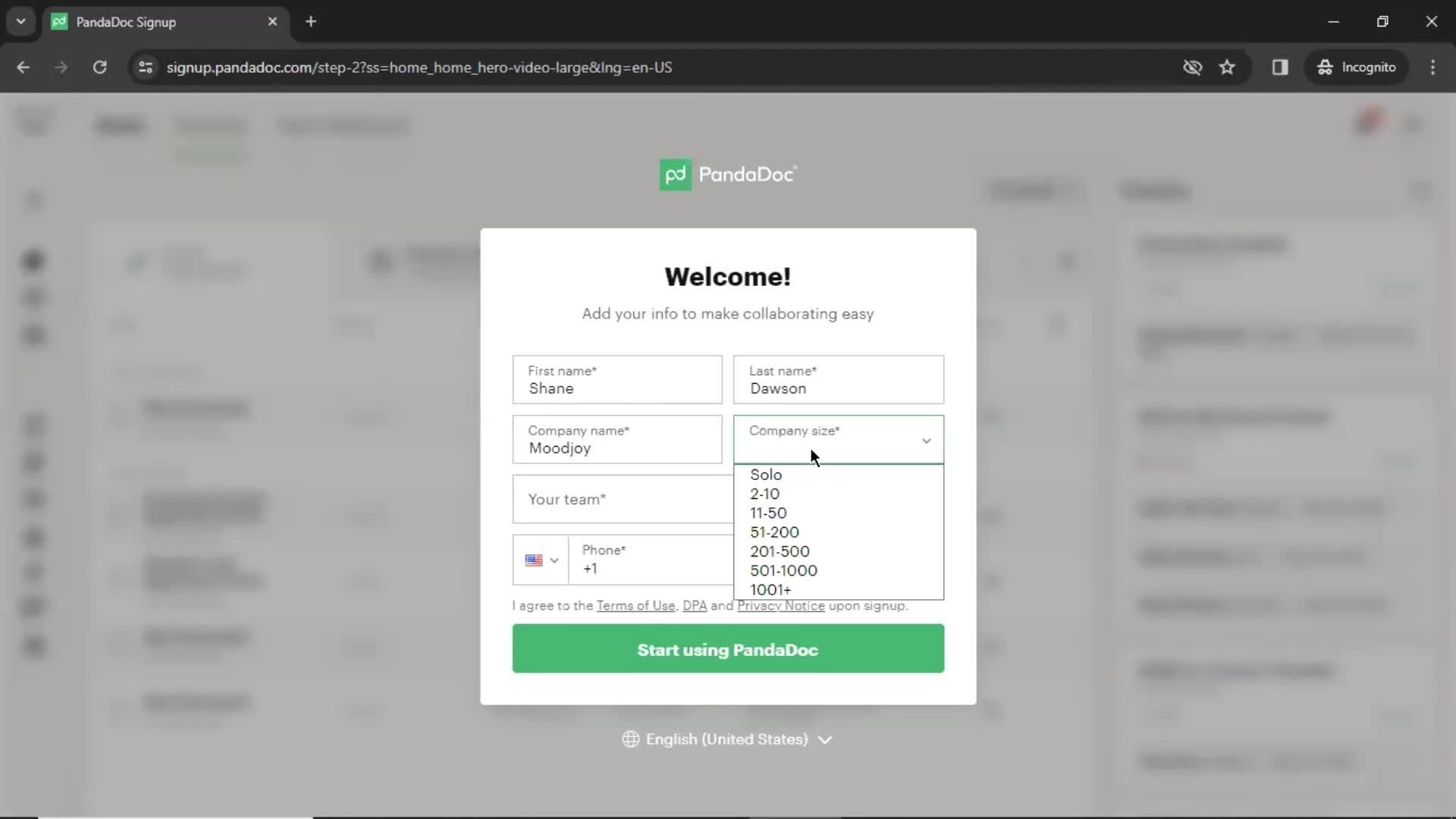 Onboarding screenshot