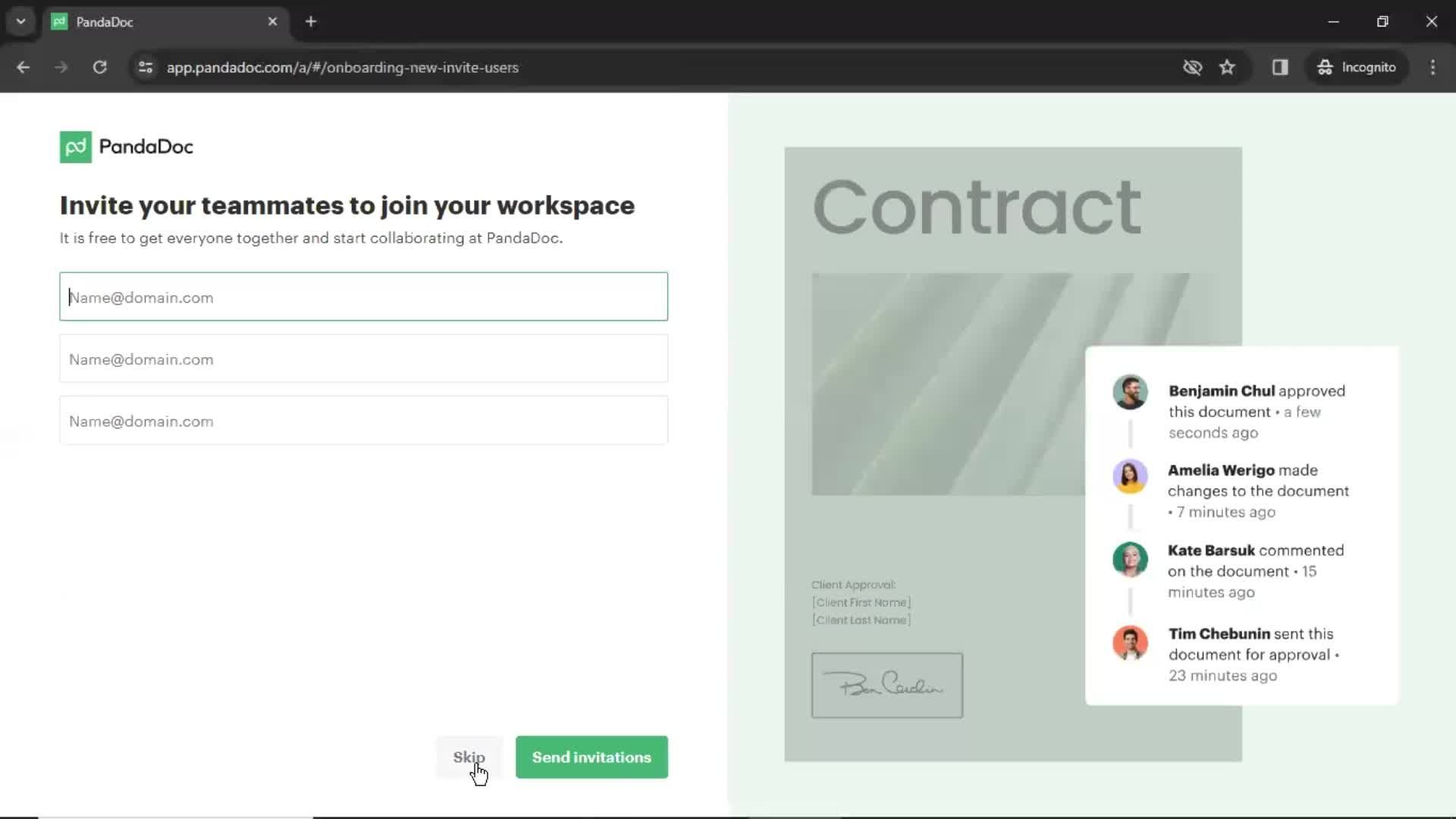 Onboarding screenshot