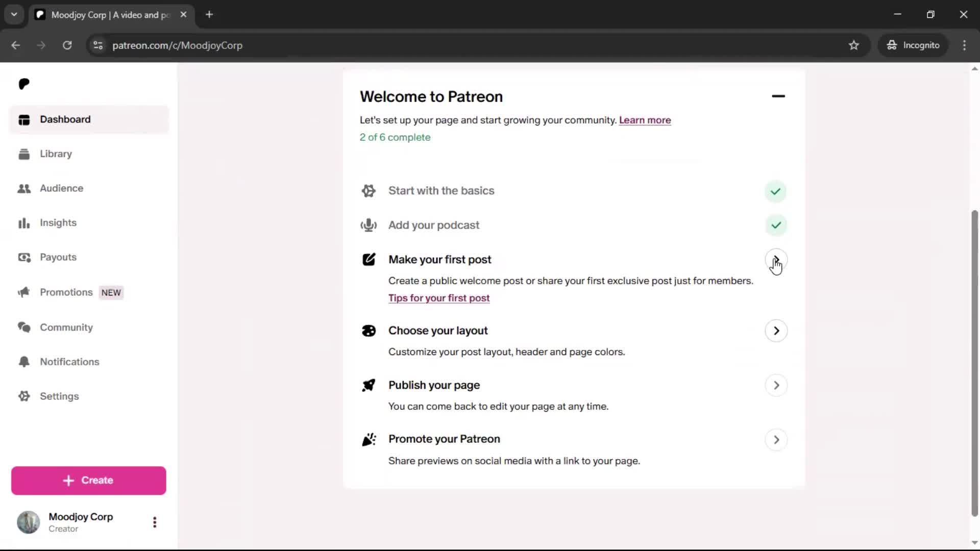 Onboarding screenshot
