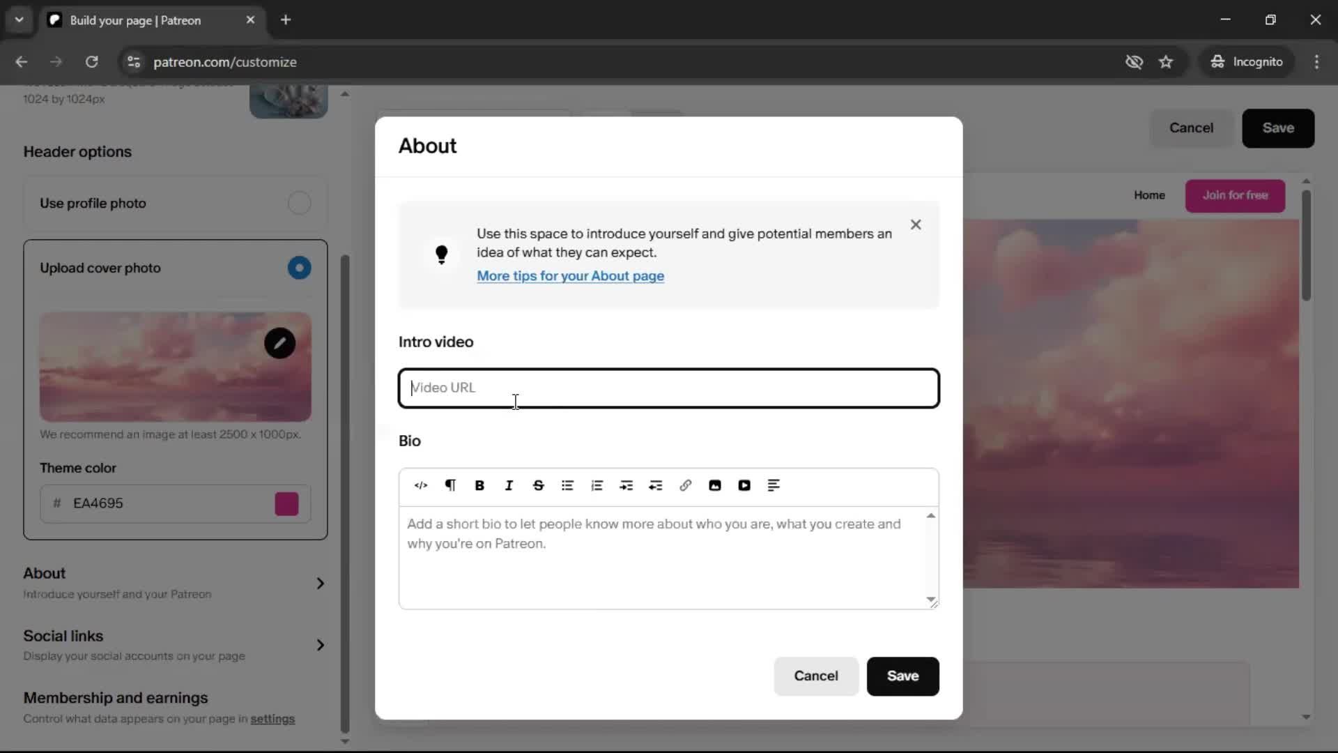 Onboarding screenshot