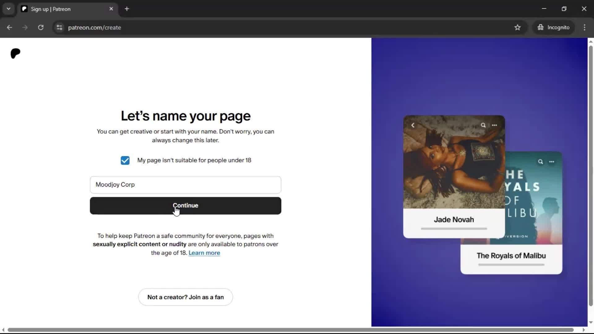 Onboarding screenshot