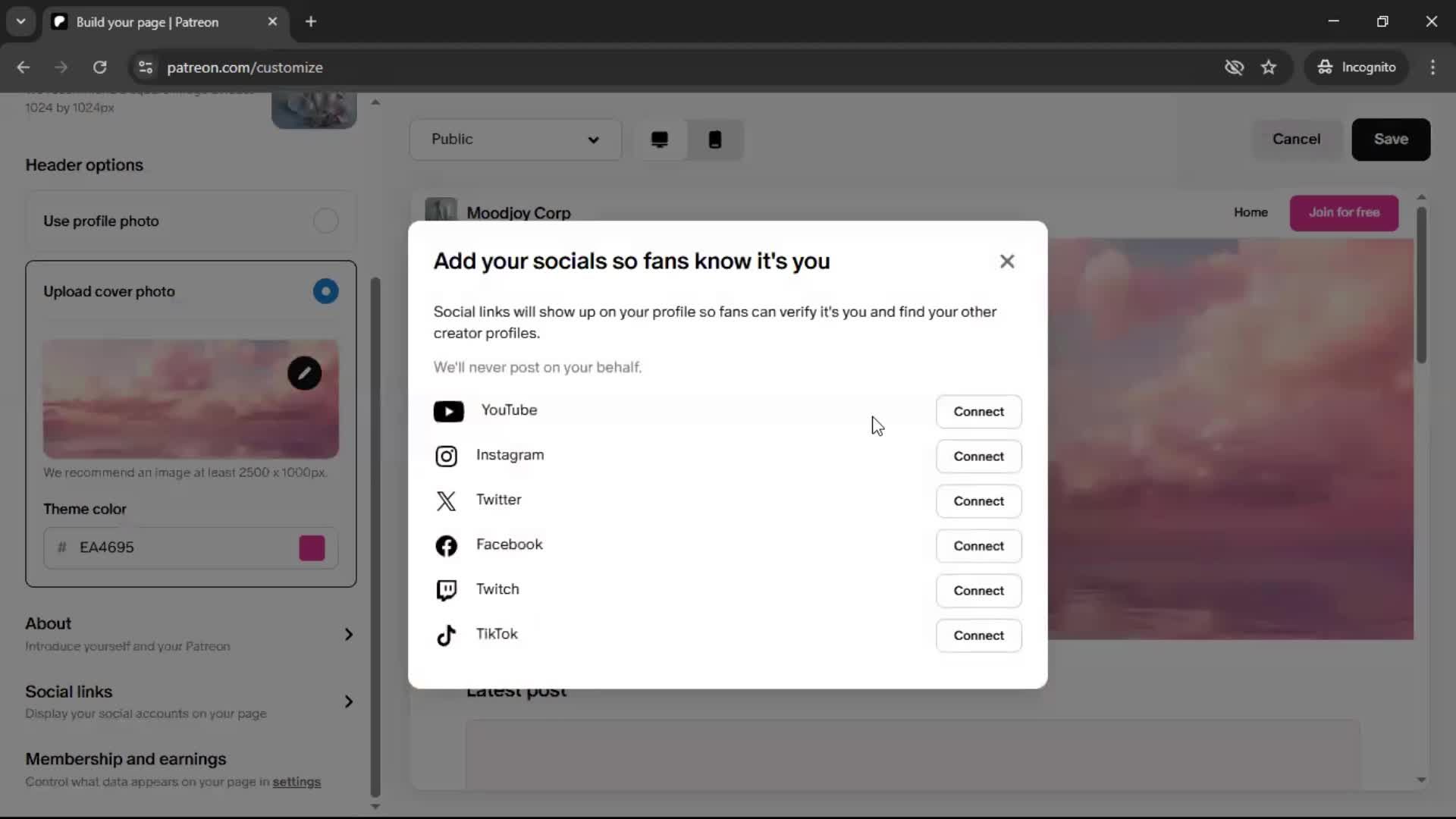 Onboarding screenshot