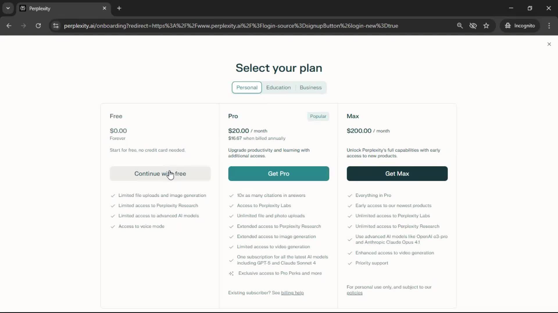 Onboarding screenshot
