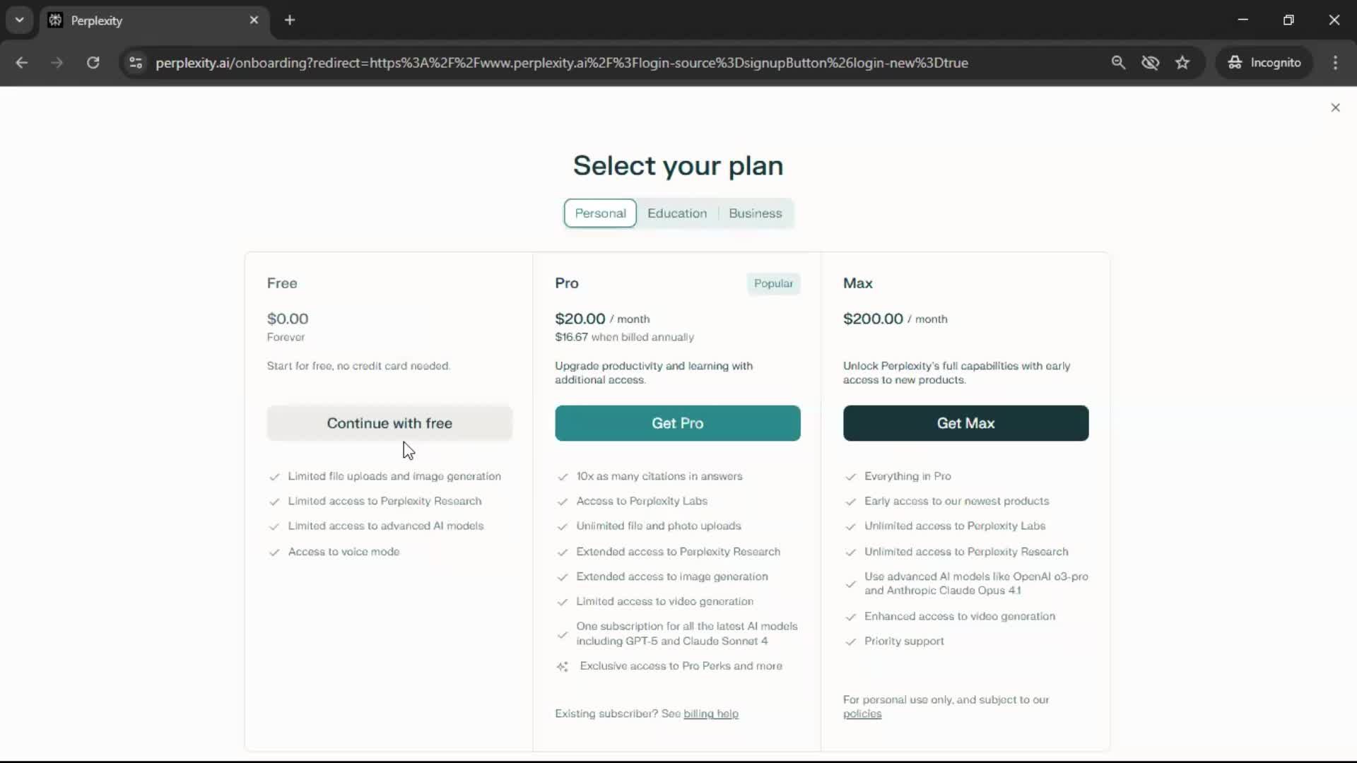 Onboarding screenshot