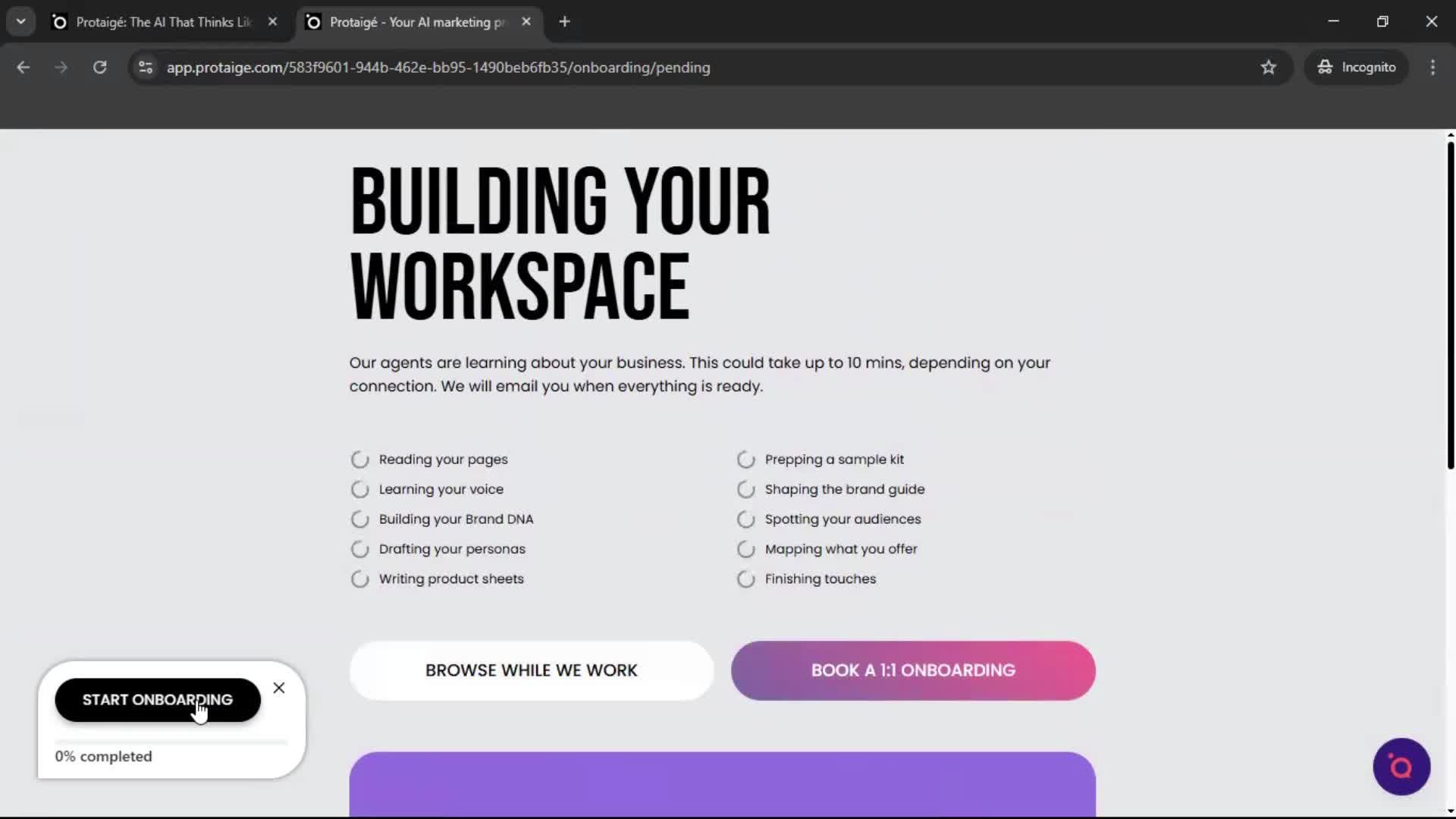 Onboarding screenshot