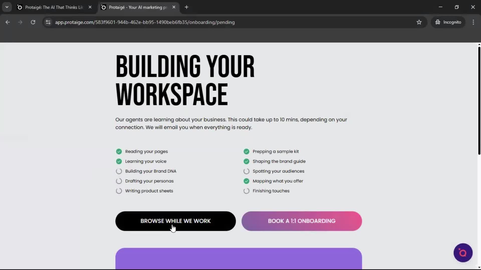 Onboarding screenshot