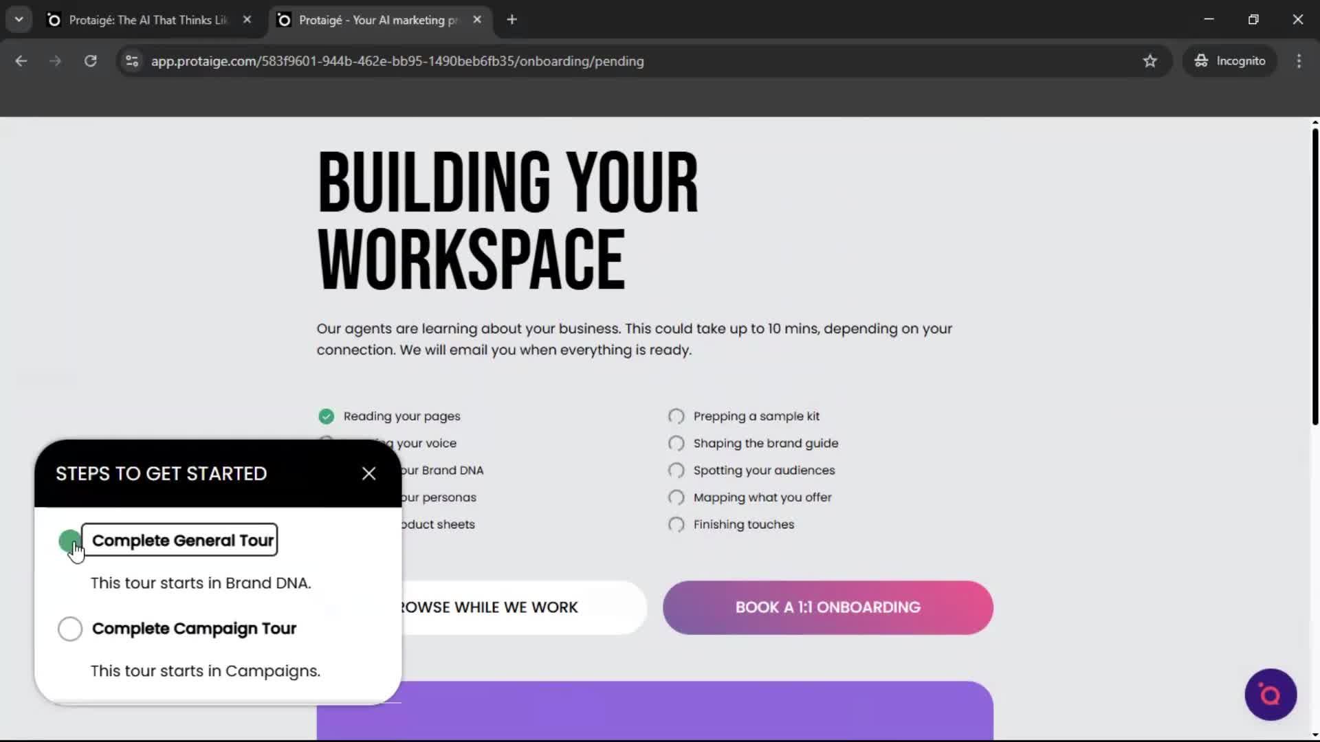 Onboarding screenshot