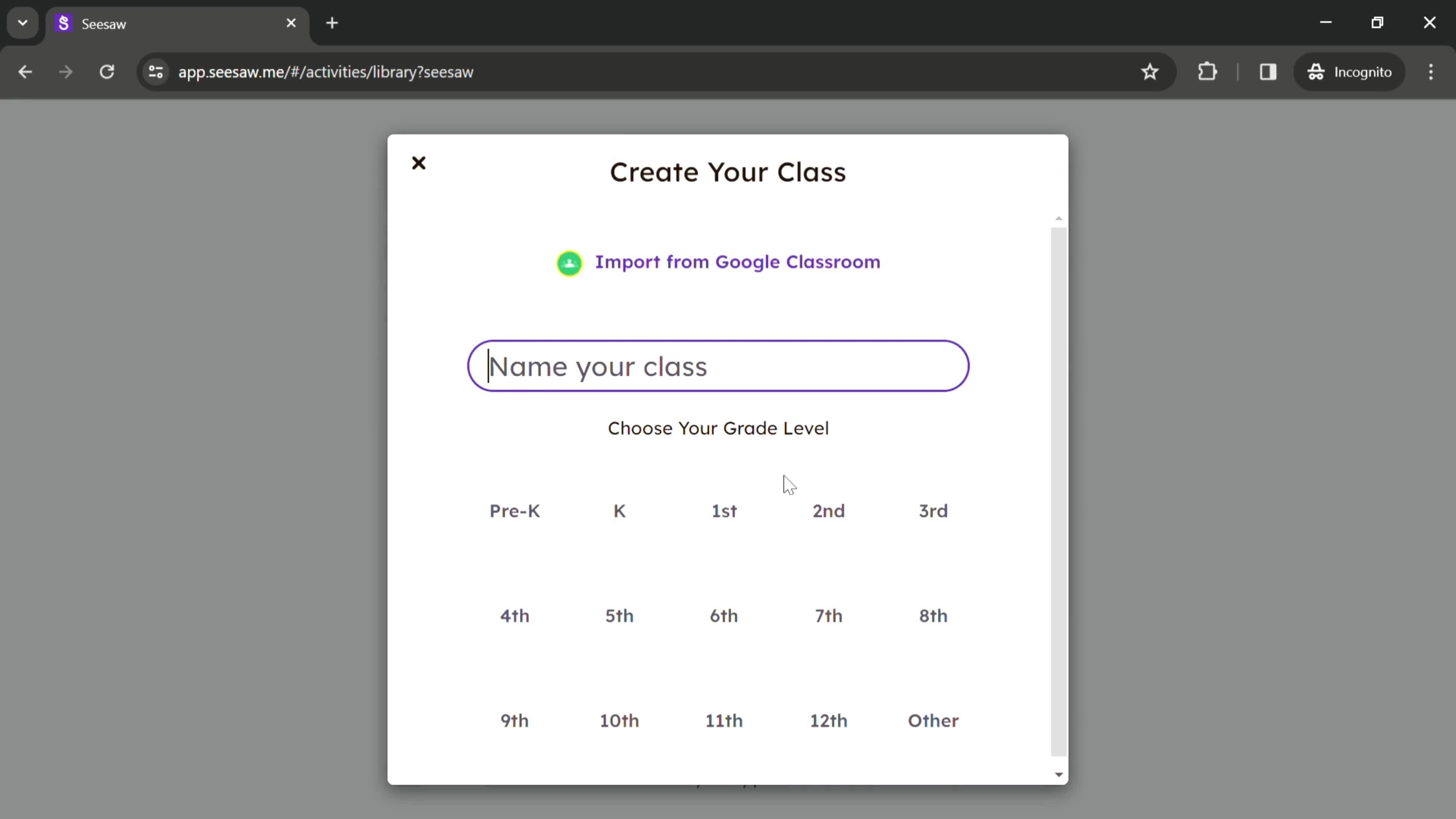 Onboarding screenshot