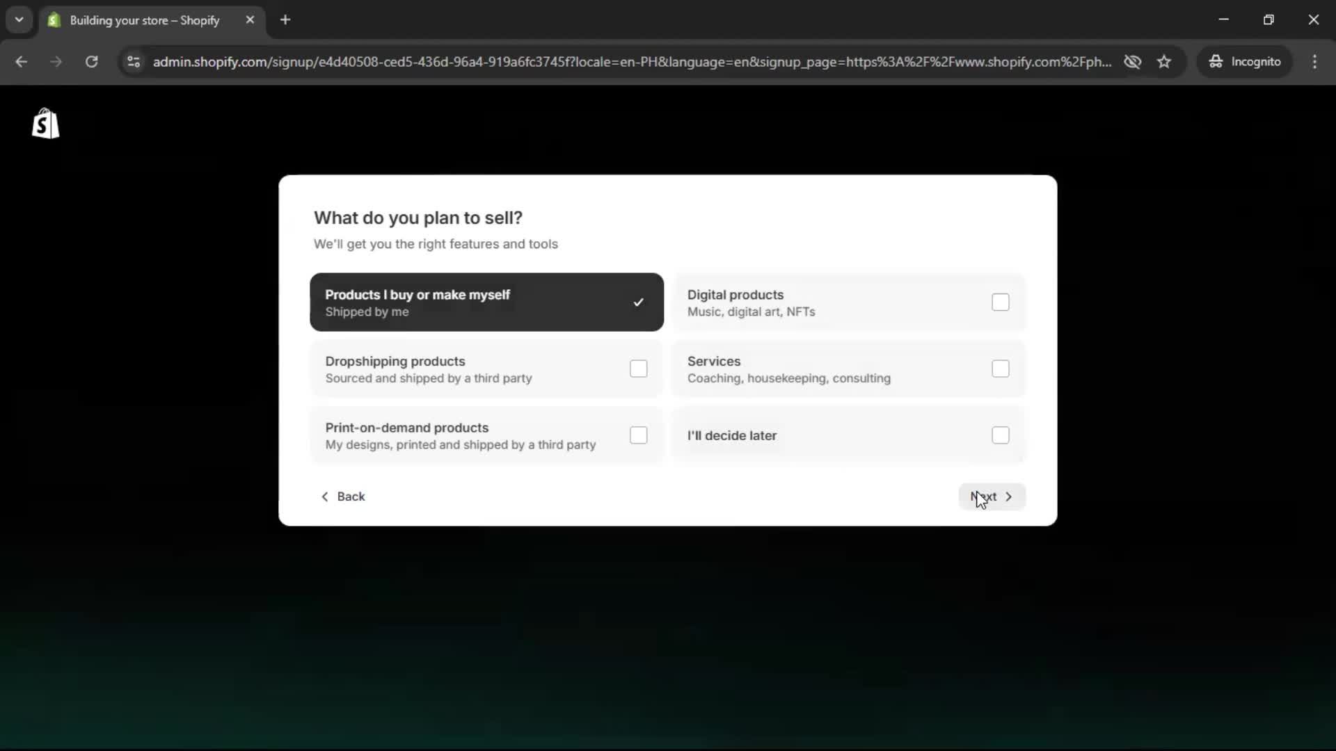 Onboarding screenshot