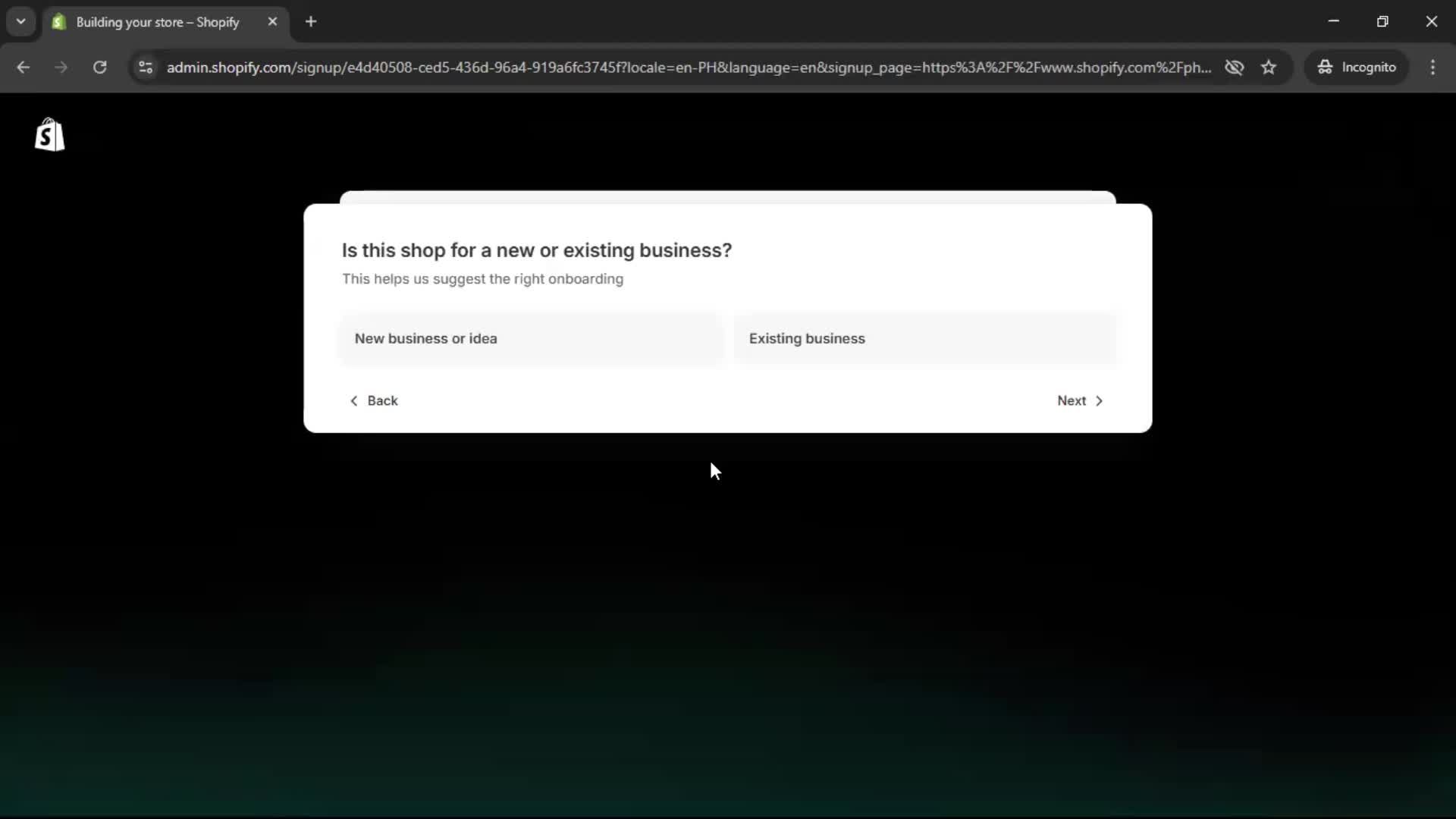 Onboarding screenshot