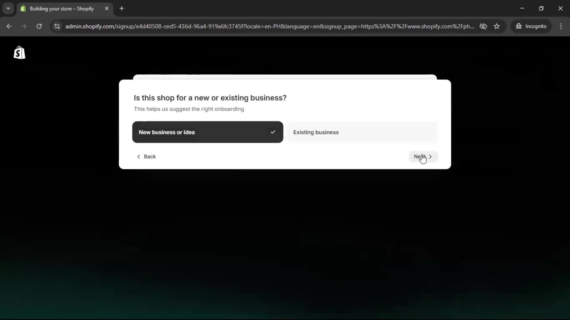 Onboarding screenshot