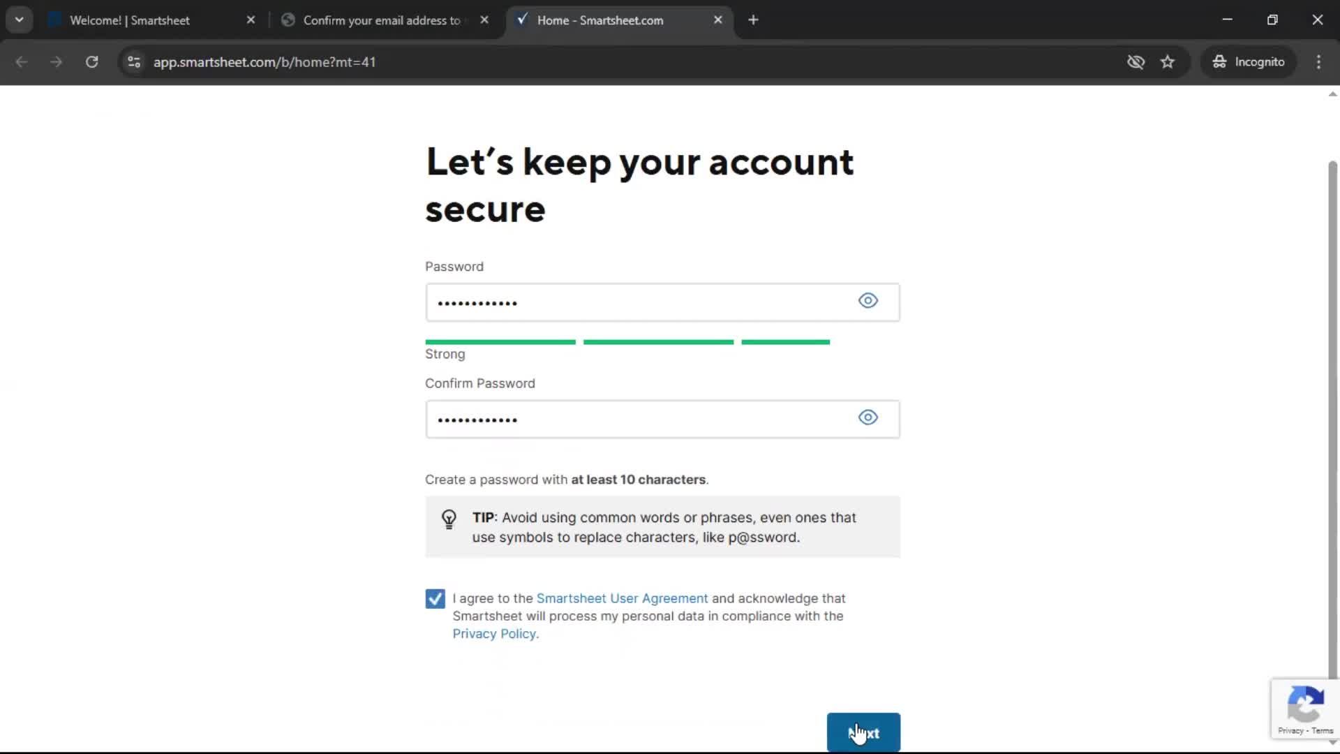 Onboarding screenshot