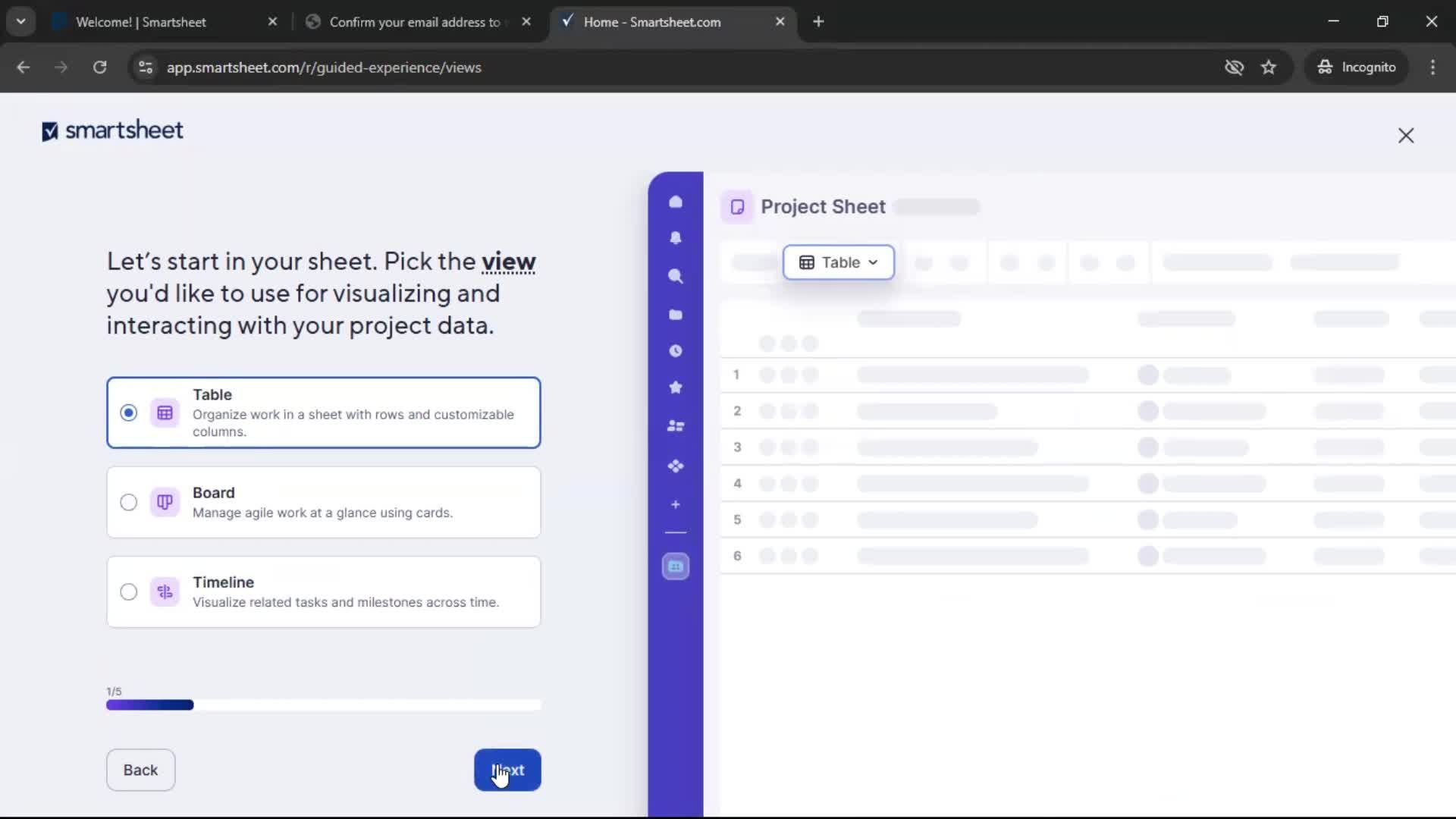 Onboarding screenshot