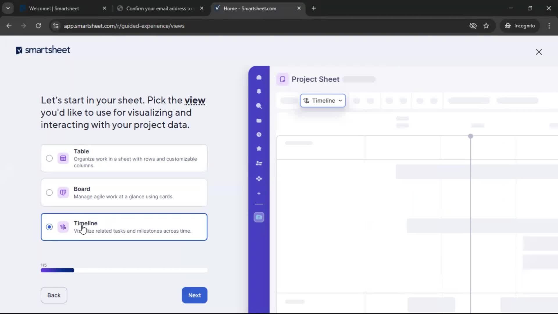 Onboarding screenshot