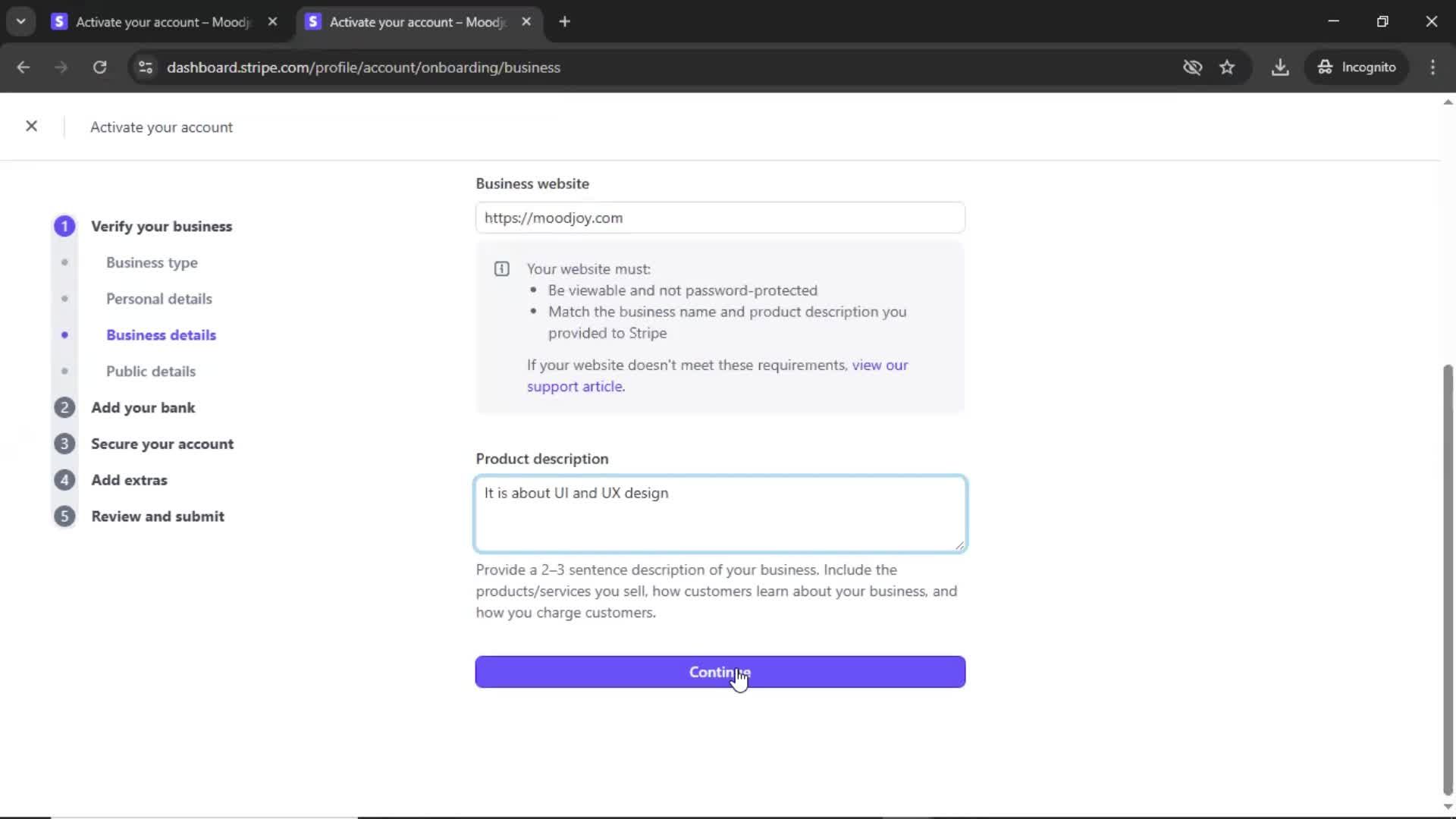 Onboarding screenshot