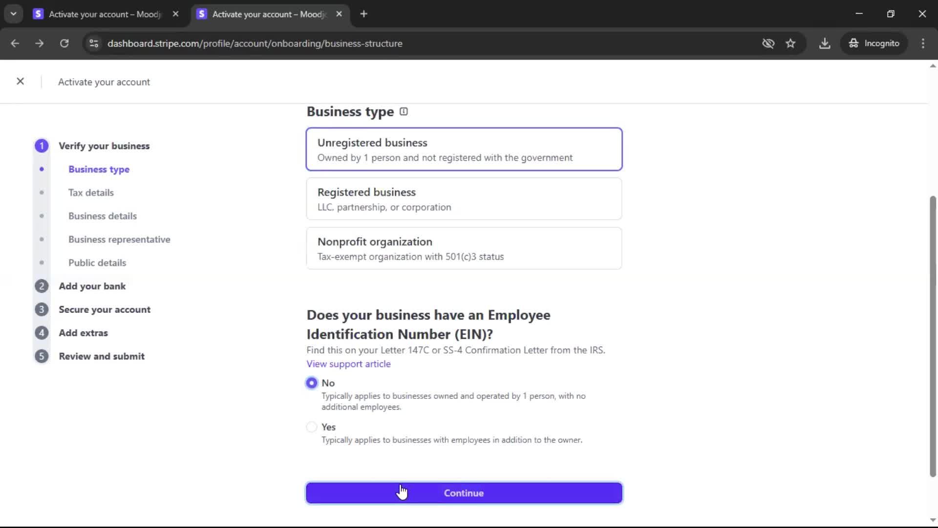 Onboarding screenshot