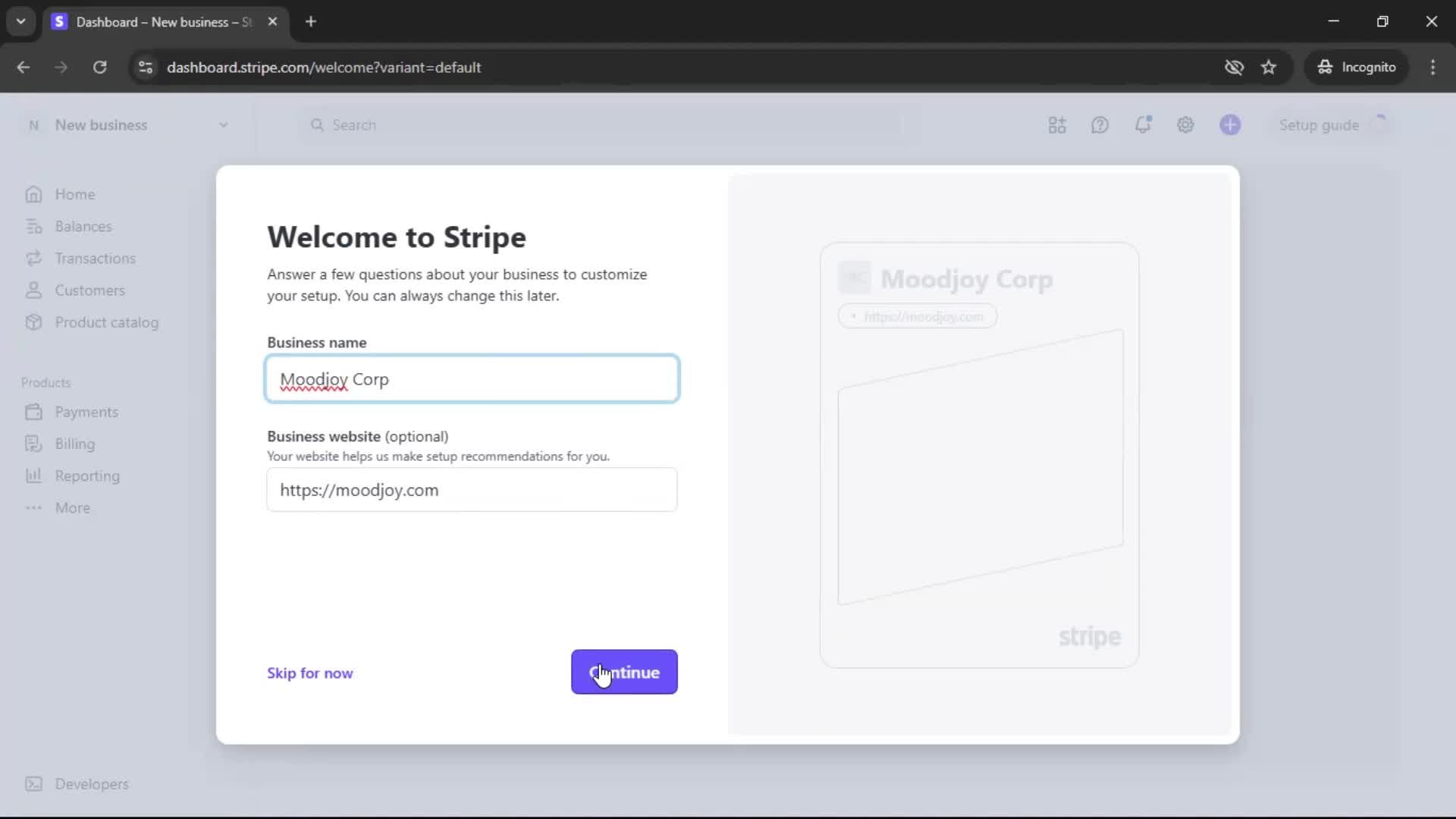Onboarding screenshot