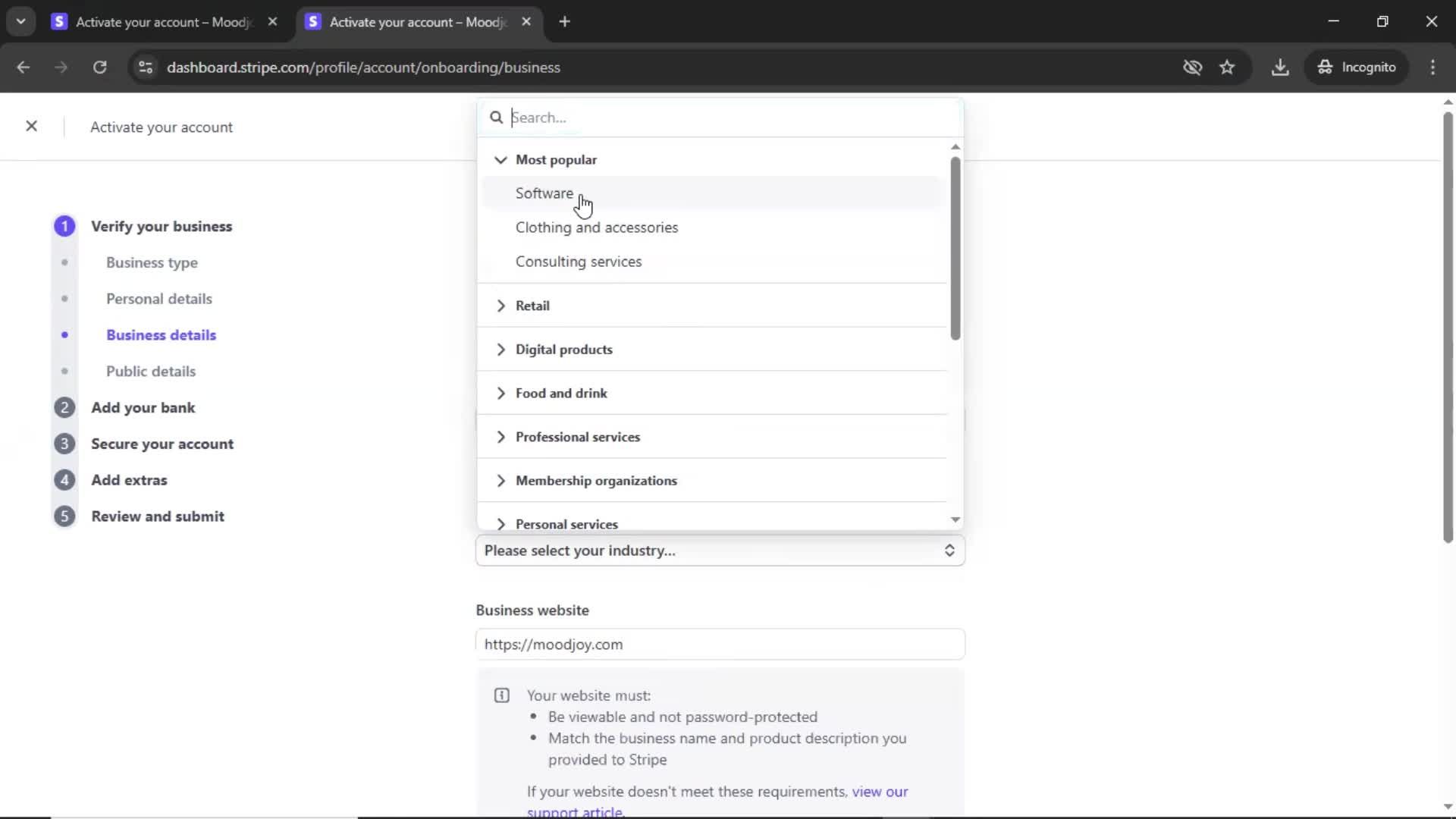 Onboarding screenshot