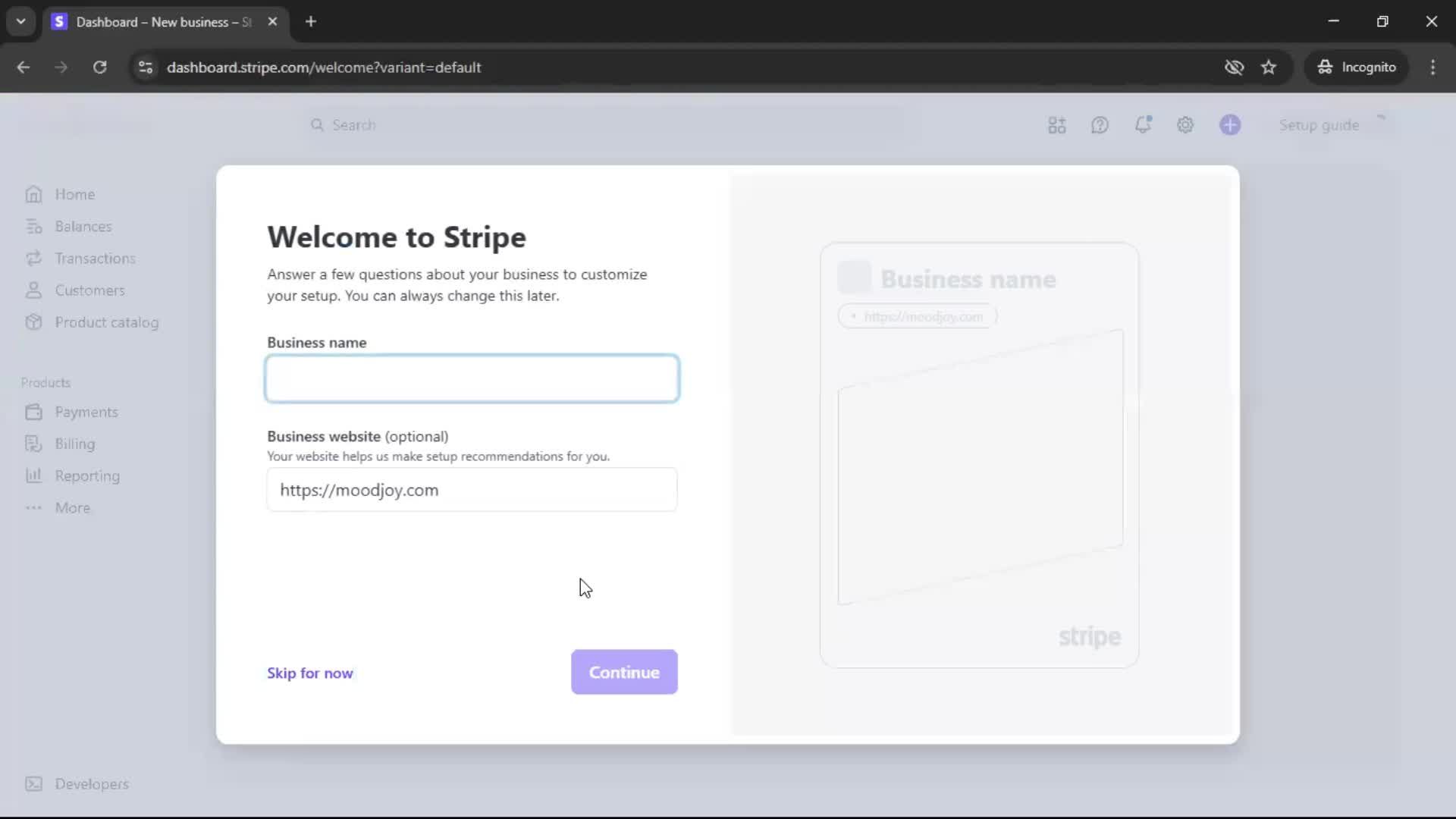 Onboarding screenshot
