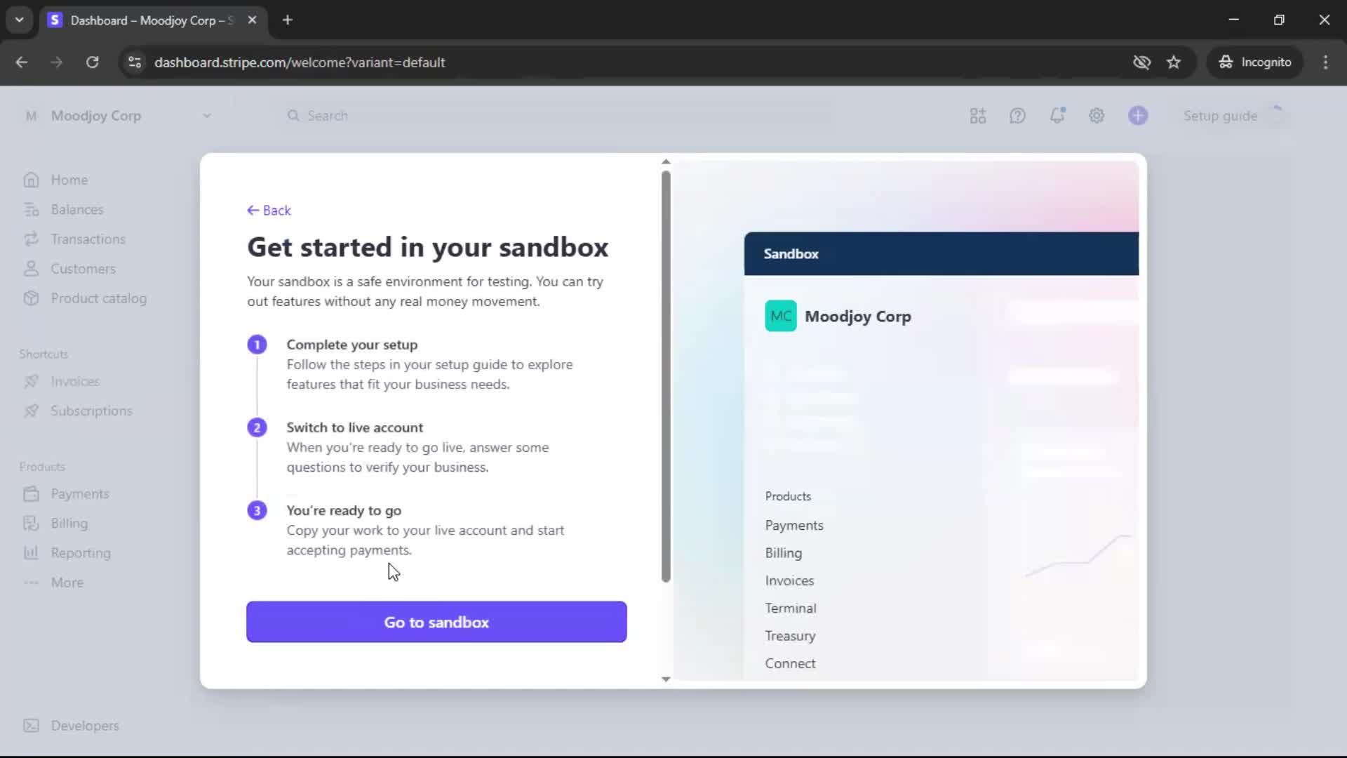 Onboarding screenshot