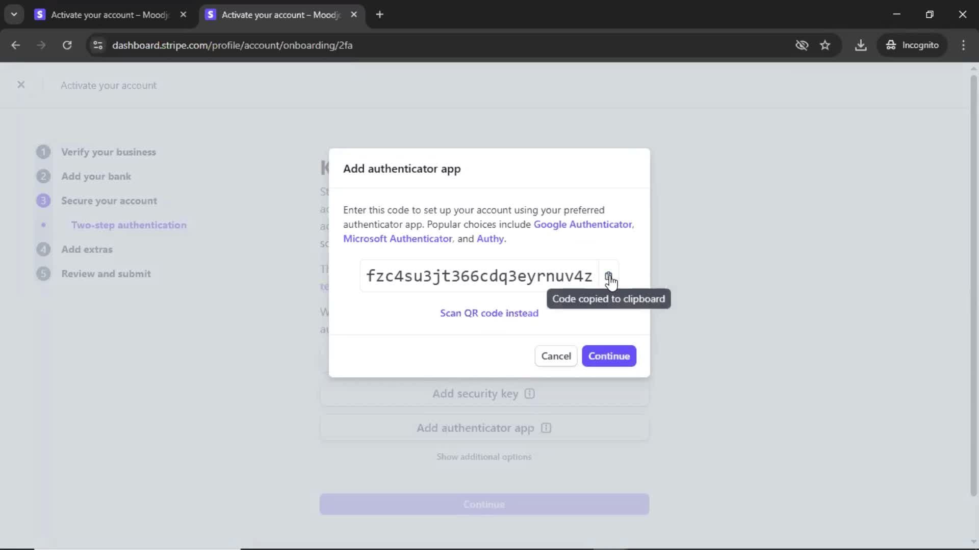 Onboarding screenshot