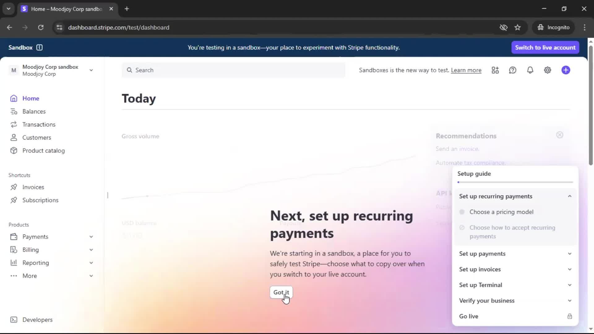 Onboarding screenshot
