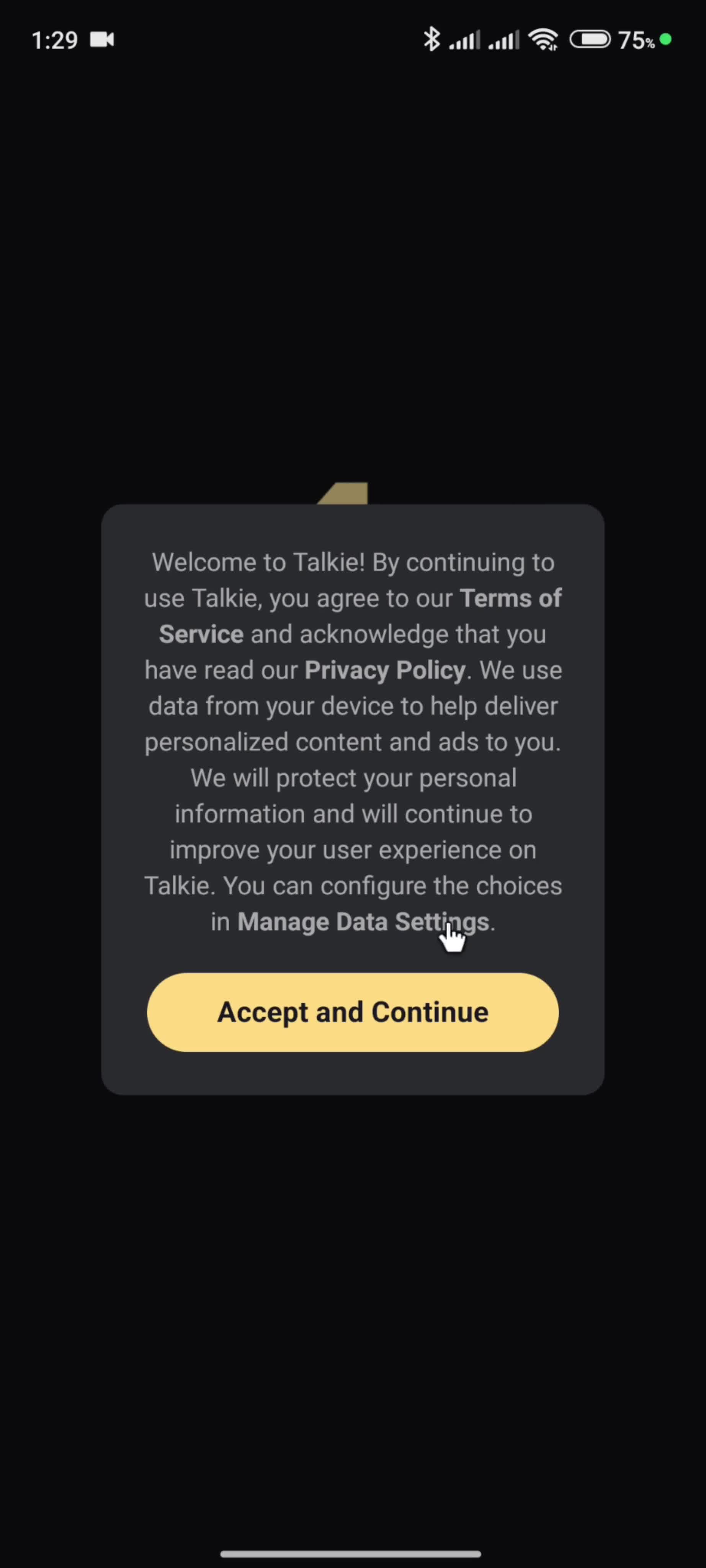 Onboarding screenshot
