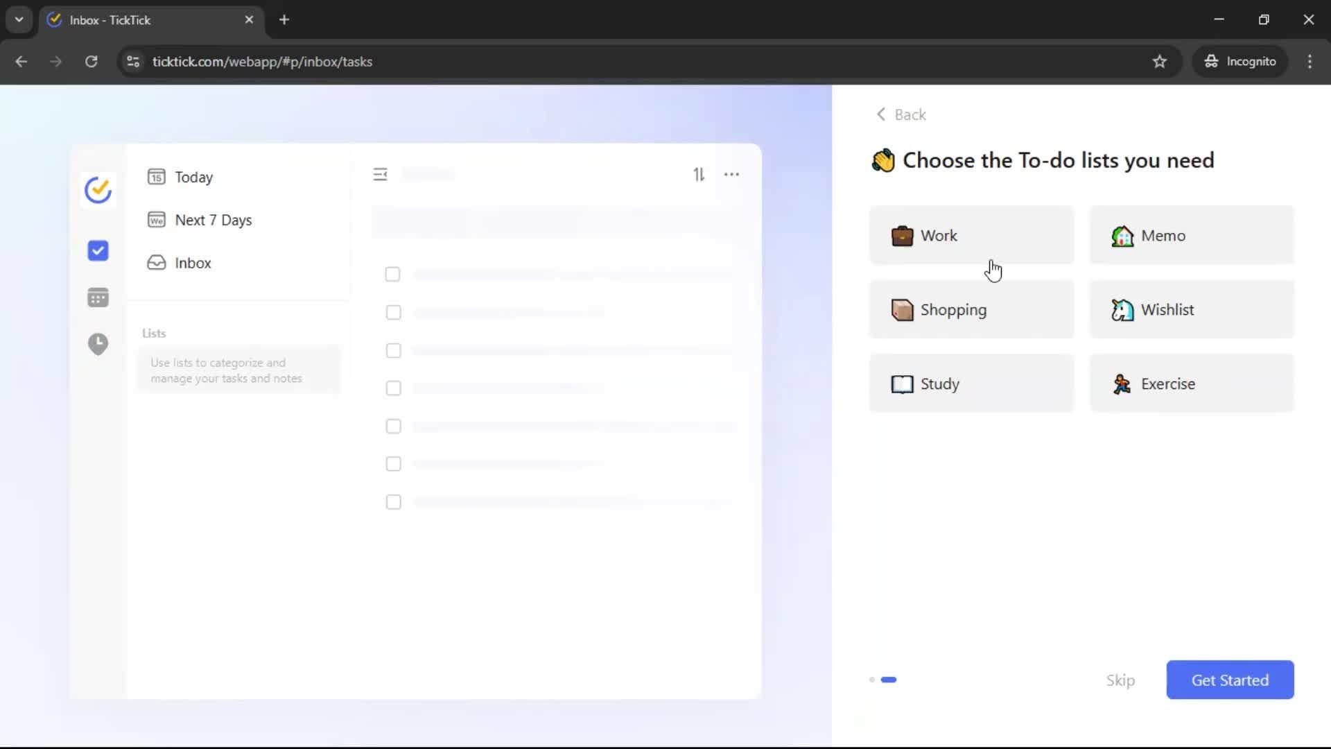 Onboarding screenshot