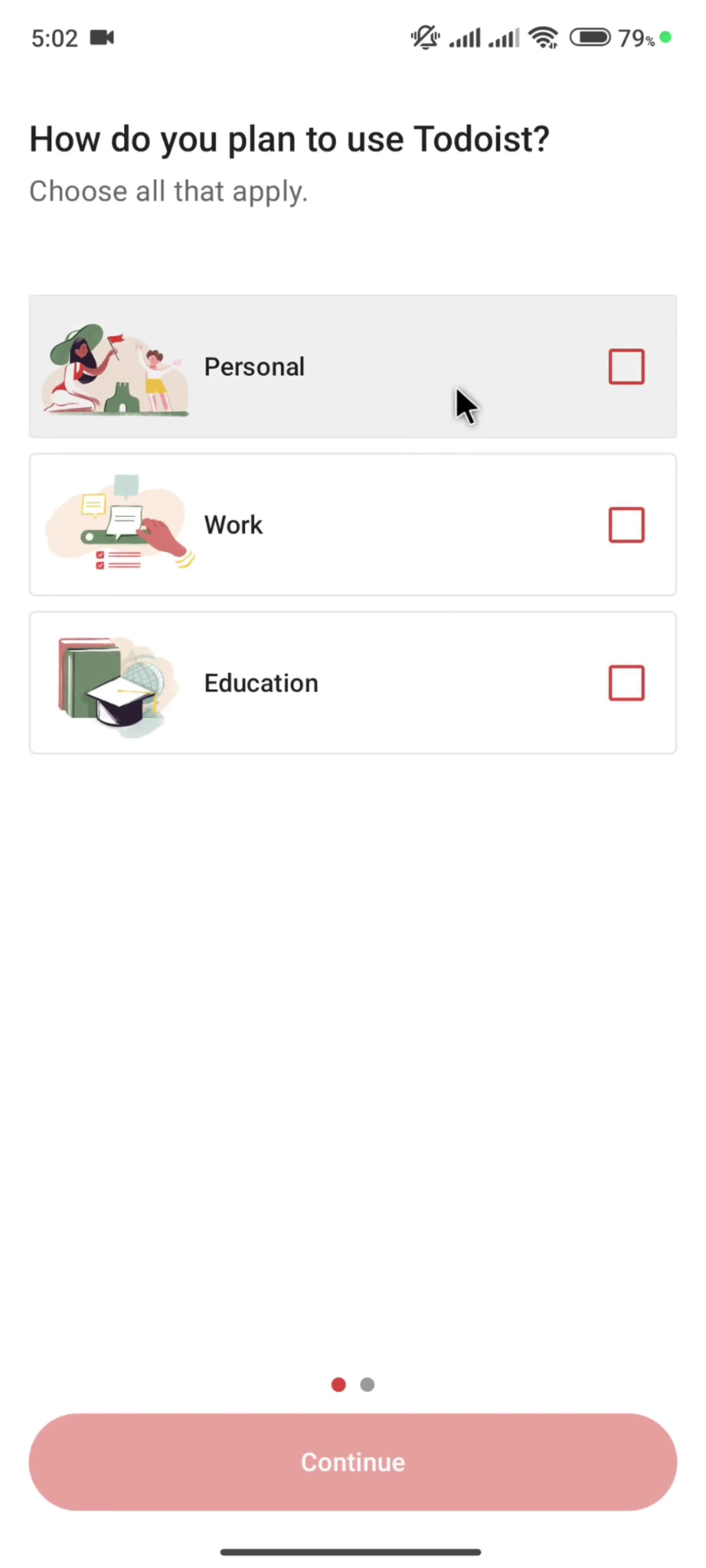 Onboarding screenshot