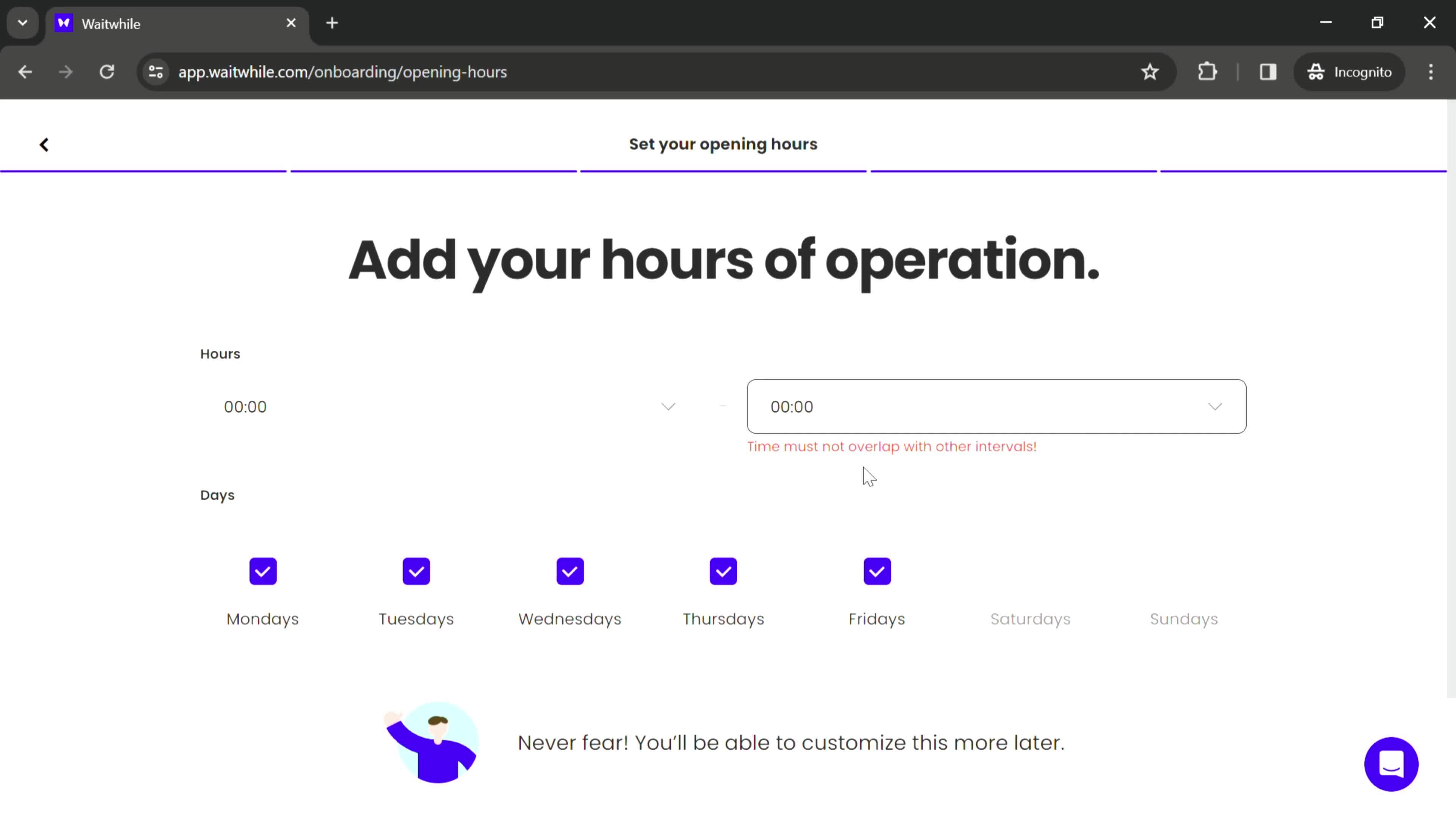 Onboarding screenshot