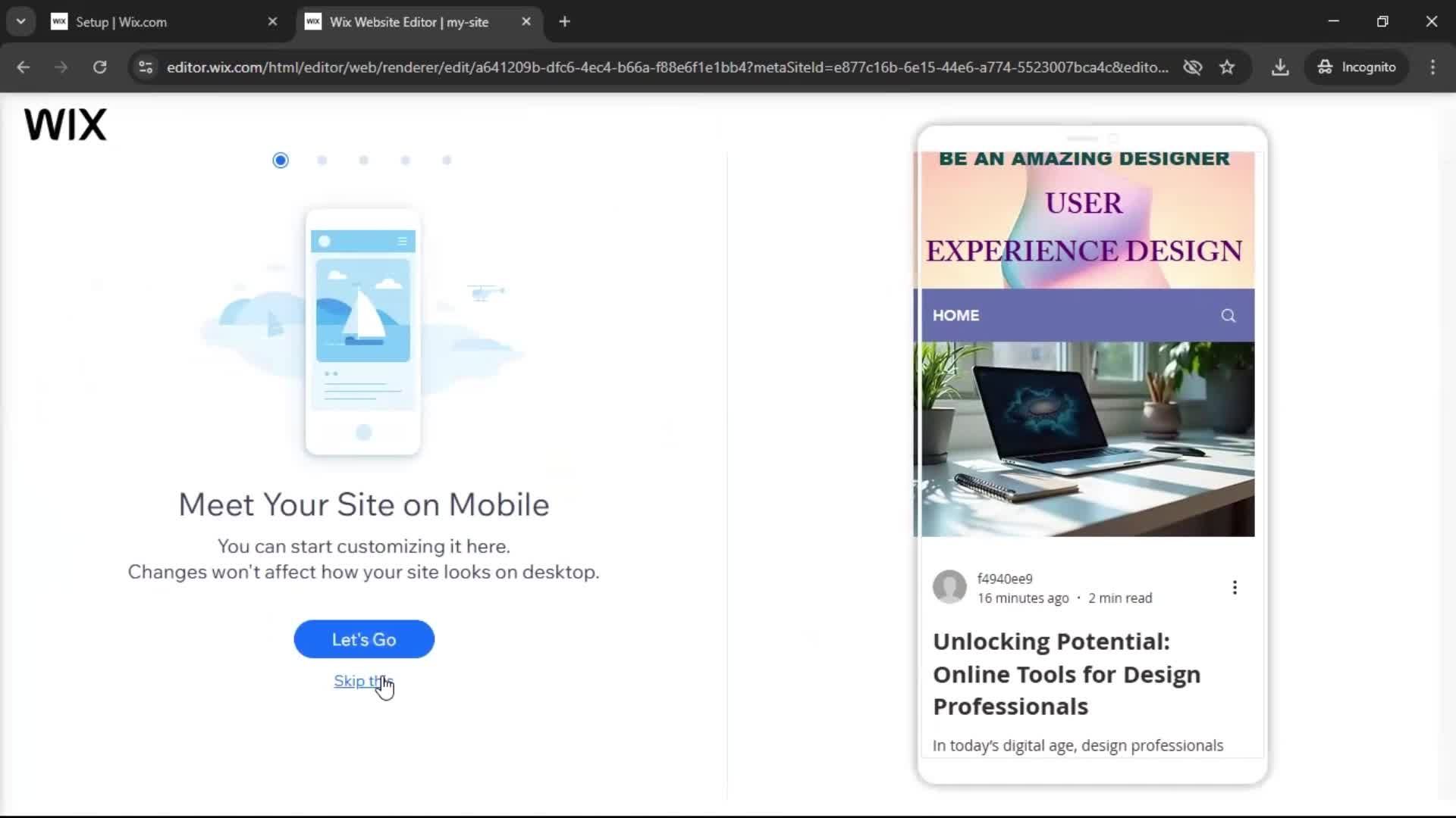 Onboarding screenshot
