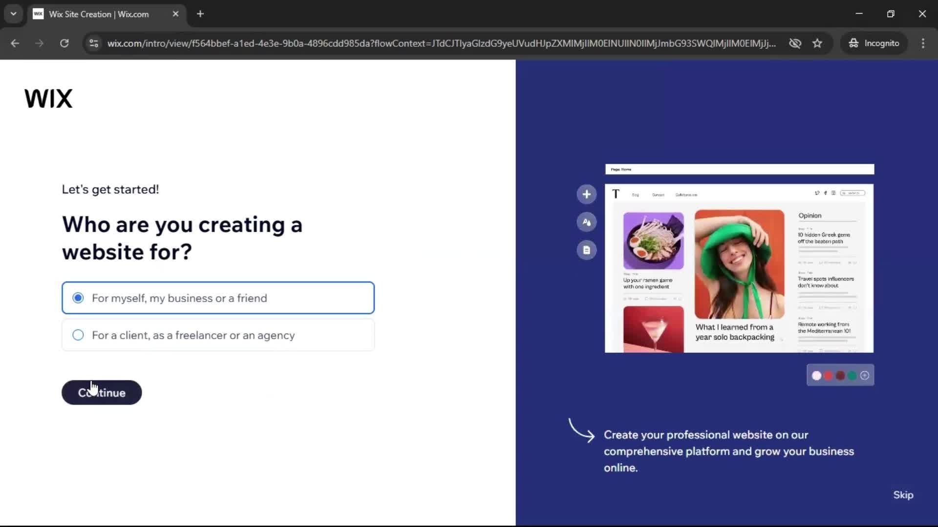 Onboarding screenshot