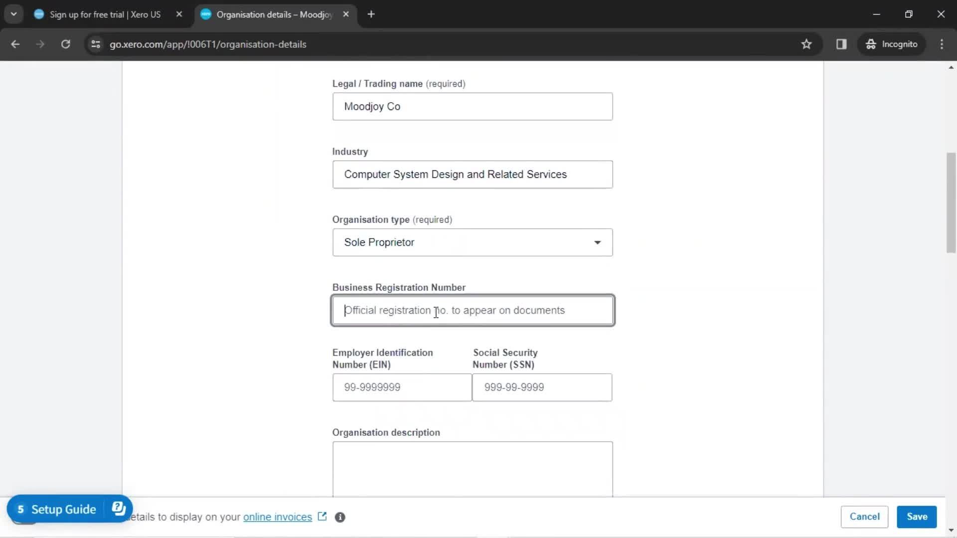 Onboarding screenshot