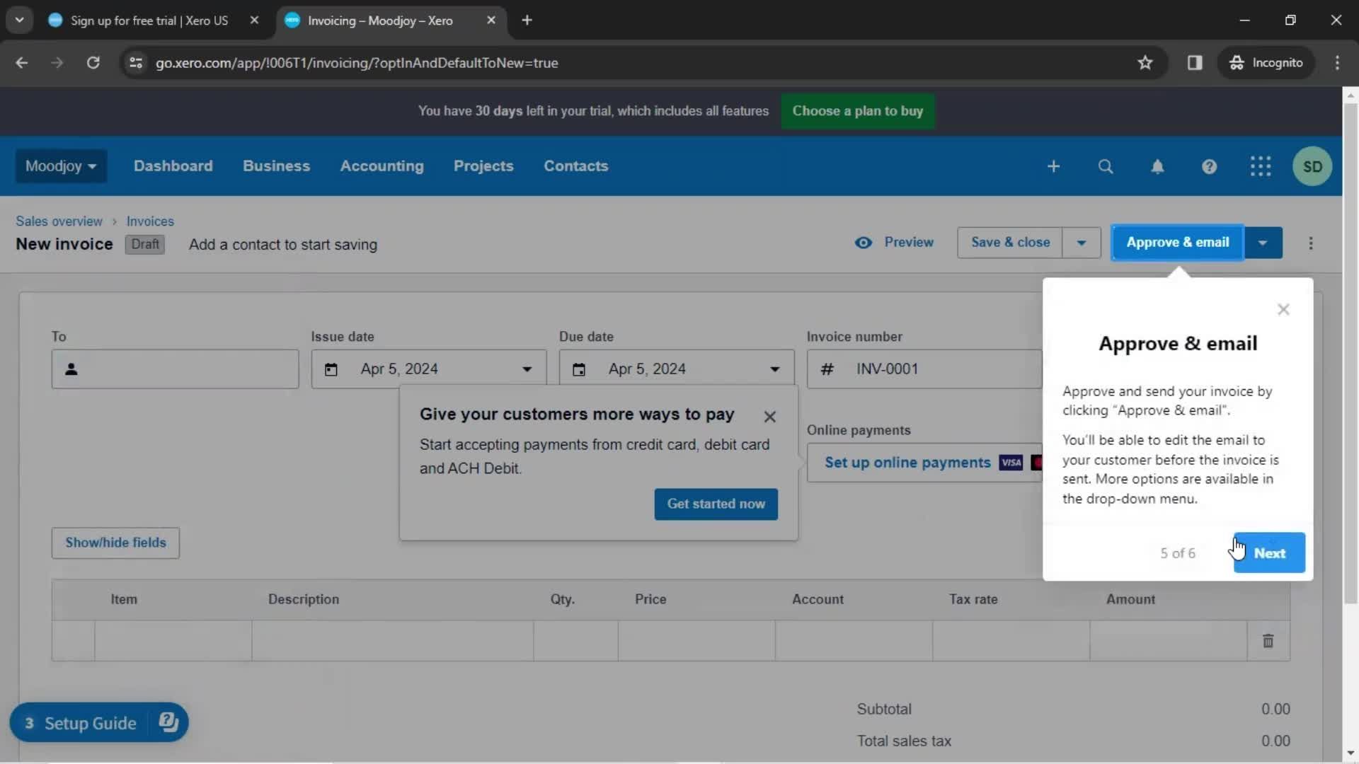 Onboarding screenshot