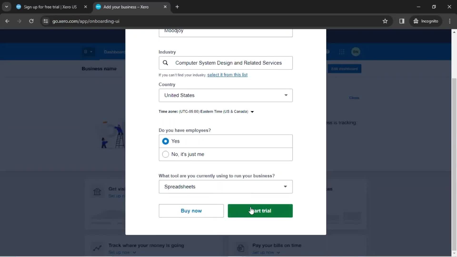 Onboarding screenshot