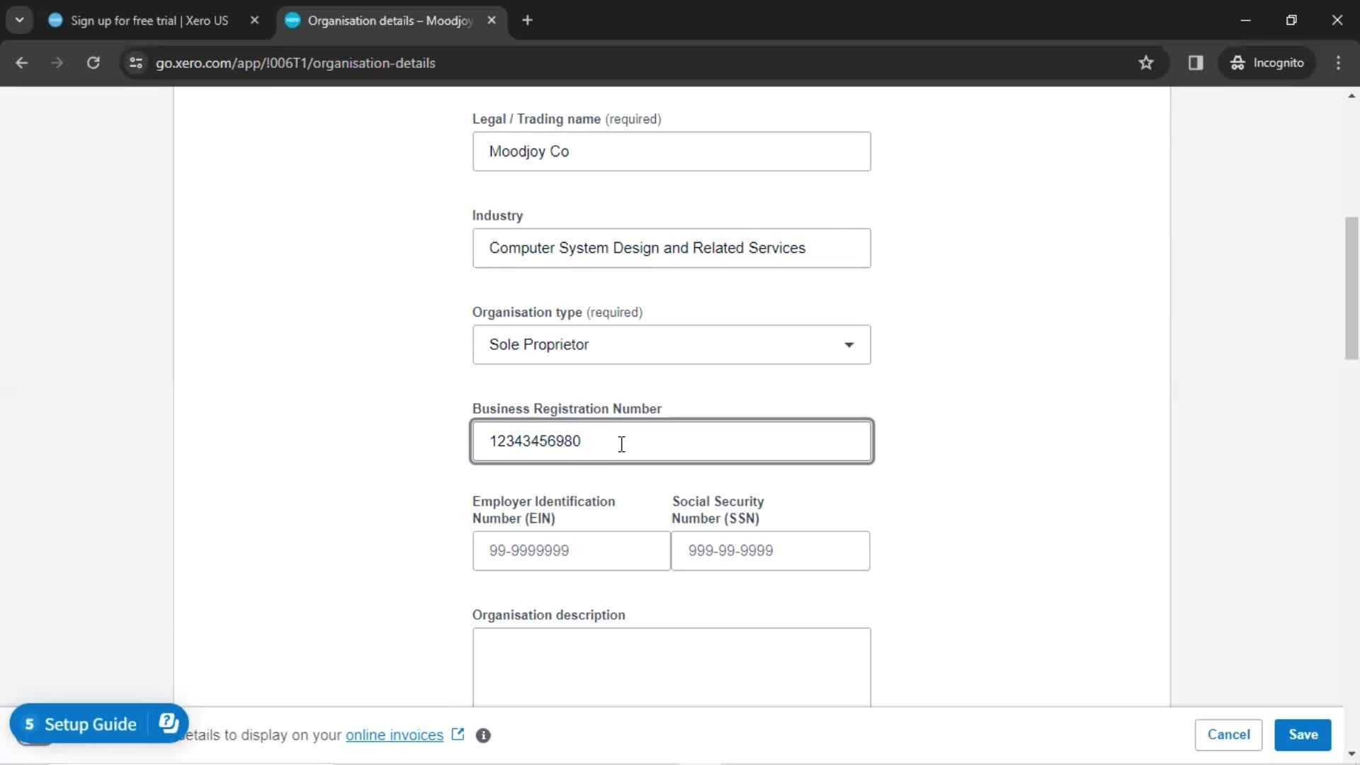 Onboarding screenshot