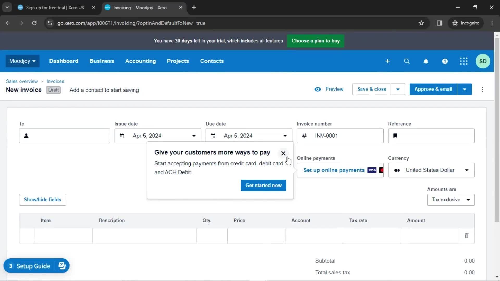 Onboarding screenshot