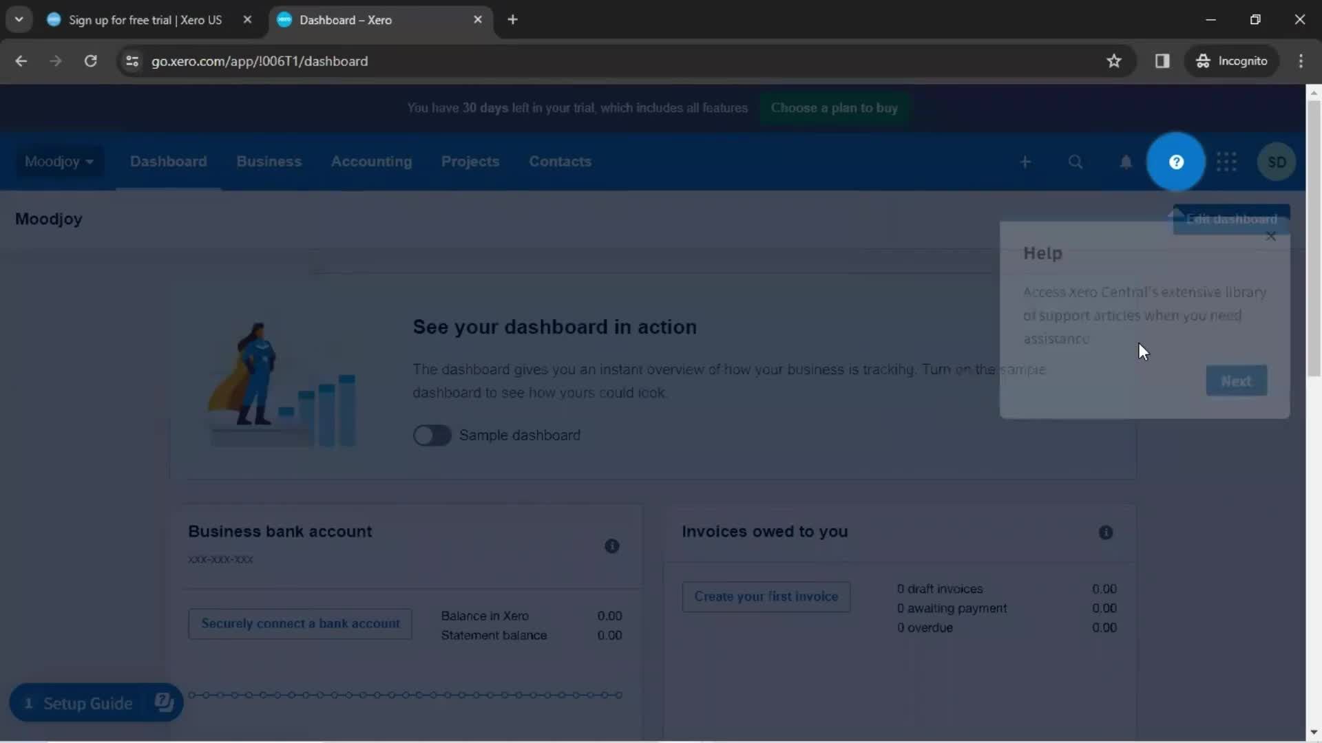 Onboarding screenshot