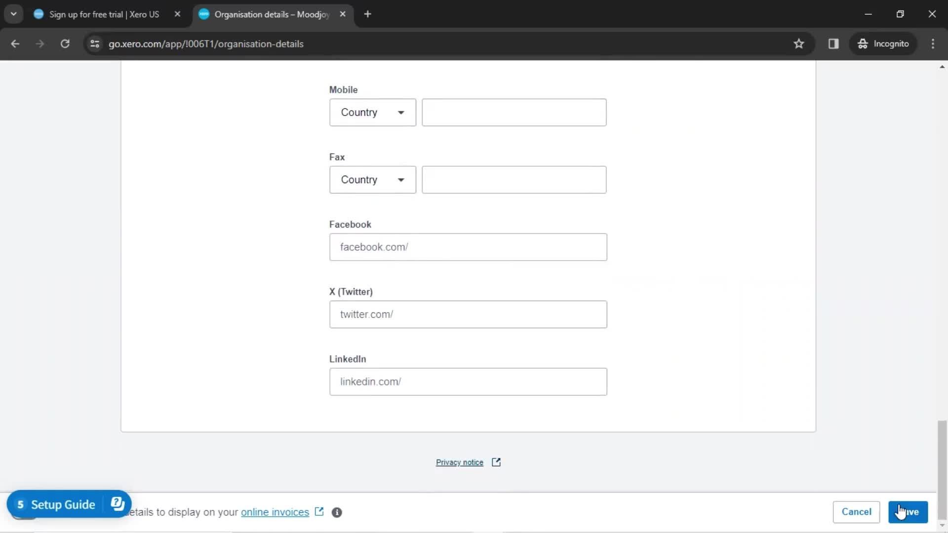 Onboarding screenshot