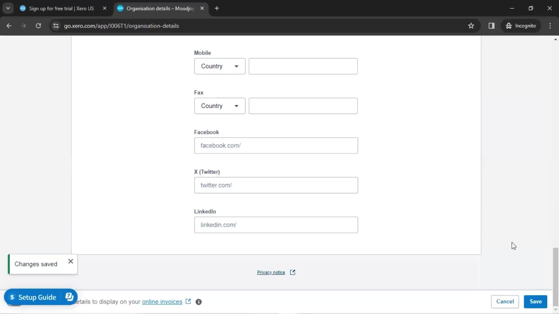 Onboarding screenshot