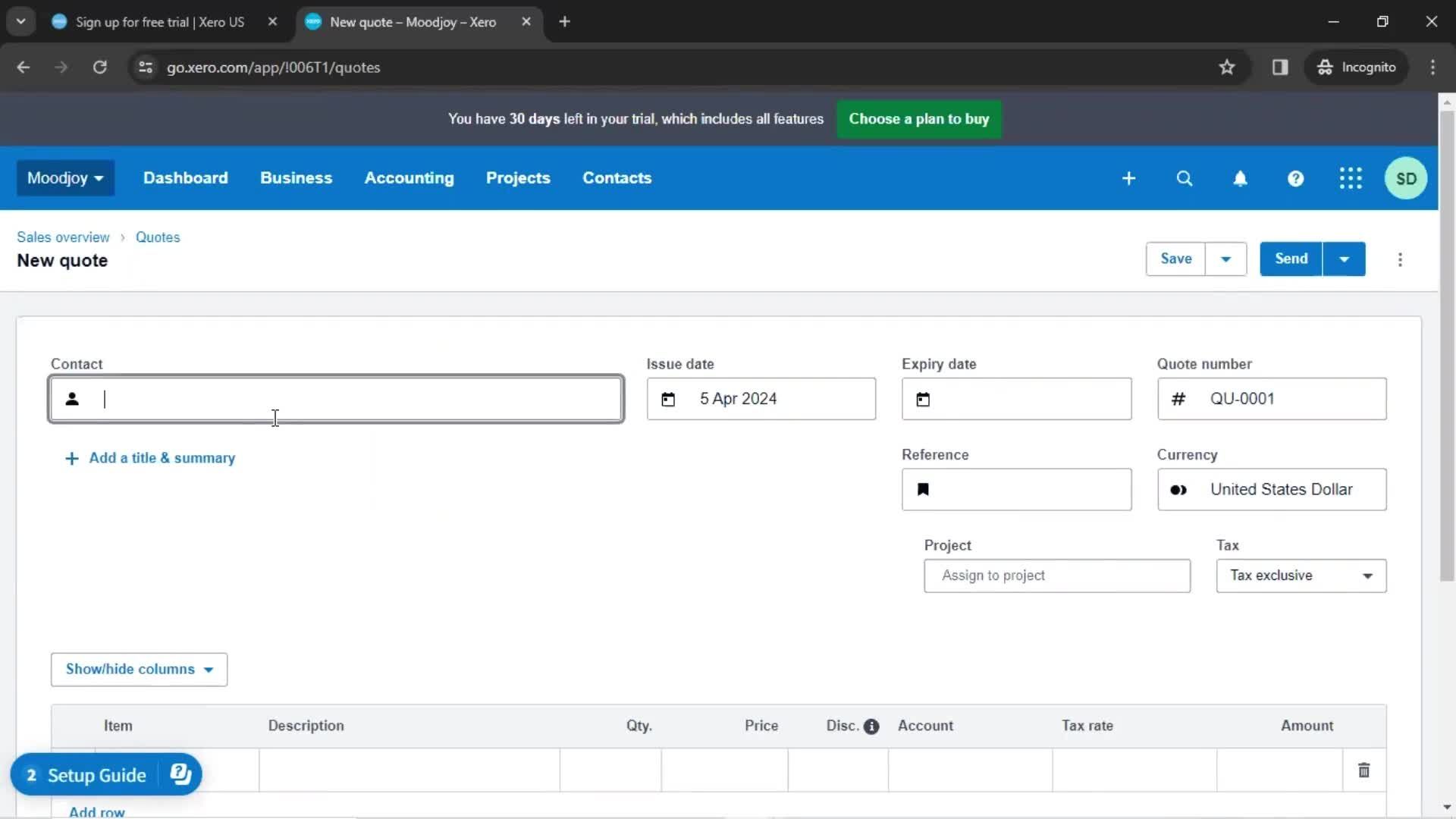 Onboarding screenshot